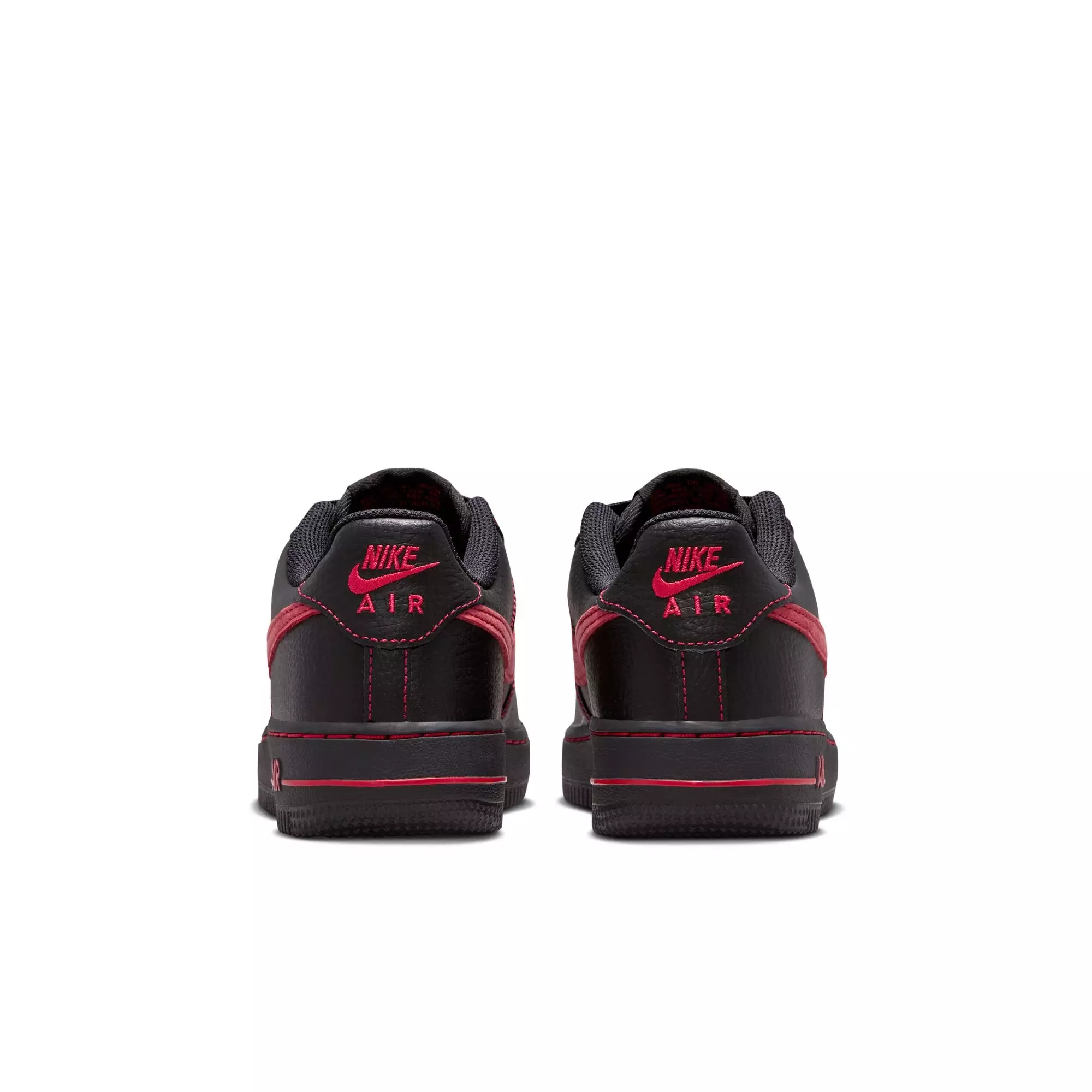 Nike Air Force 1 LV8 "Black/University Red" Grade School Boys' Shoe - BLACK/RED
