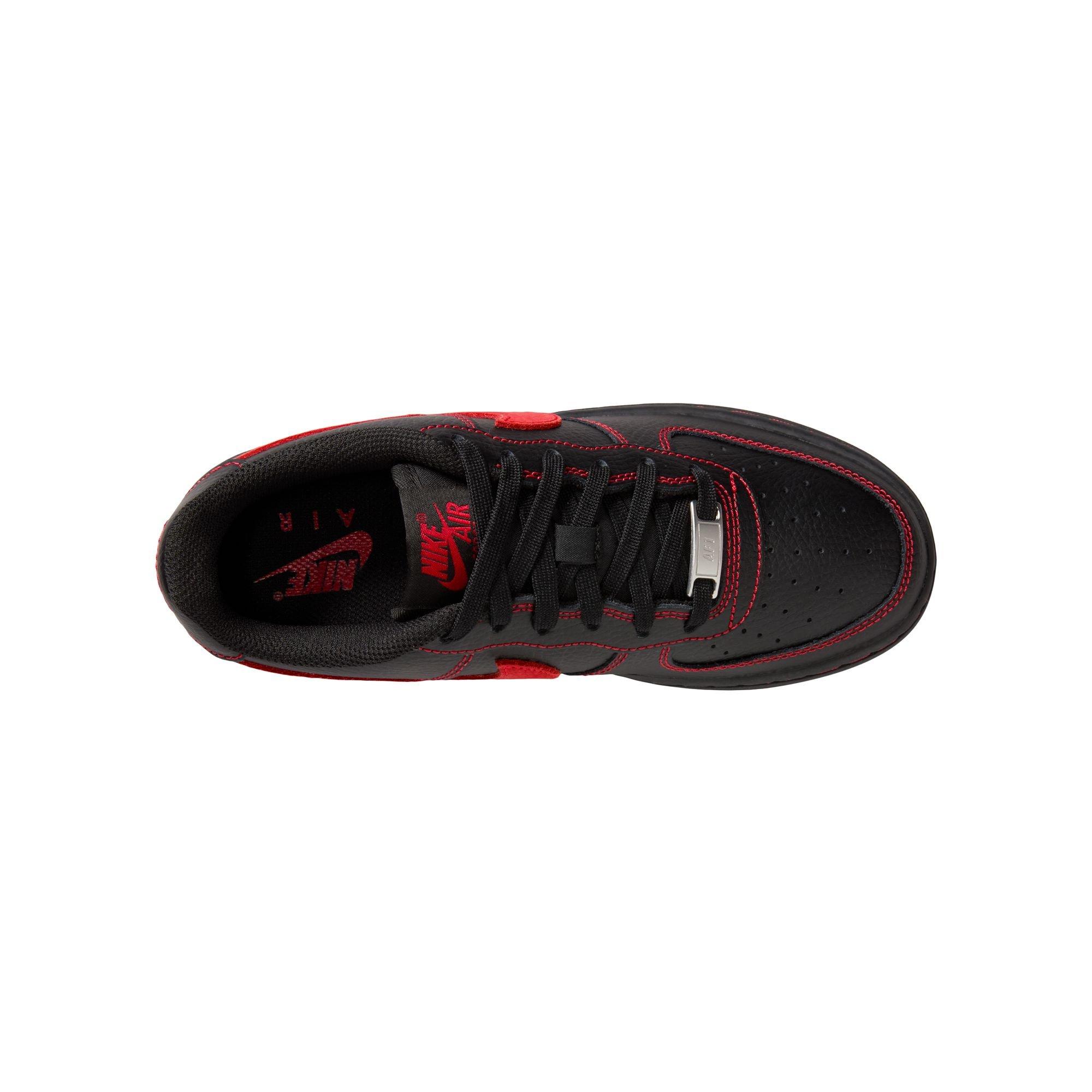 Nike Air Force 1 LV8 Grade School Boys' "Black/University Red" Shoe