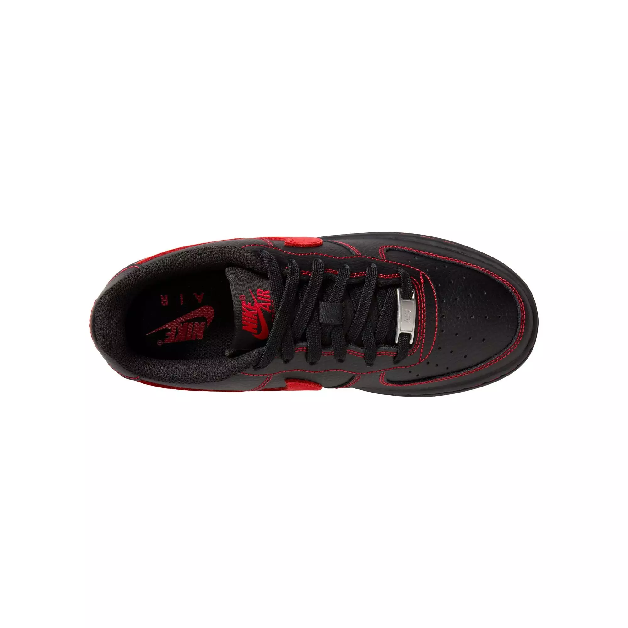 Nike Air Force 1 LV8 "Black/University Red" Grade School Boys' Shoe - BLACK/RED