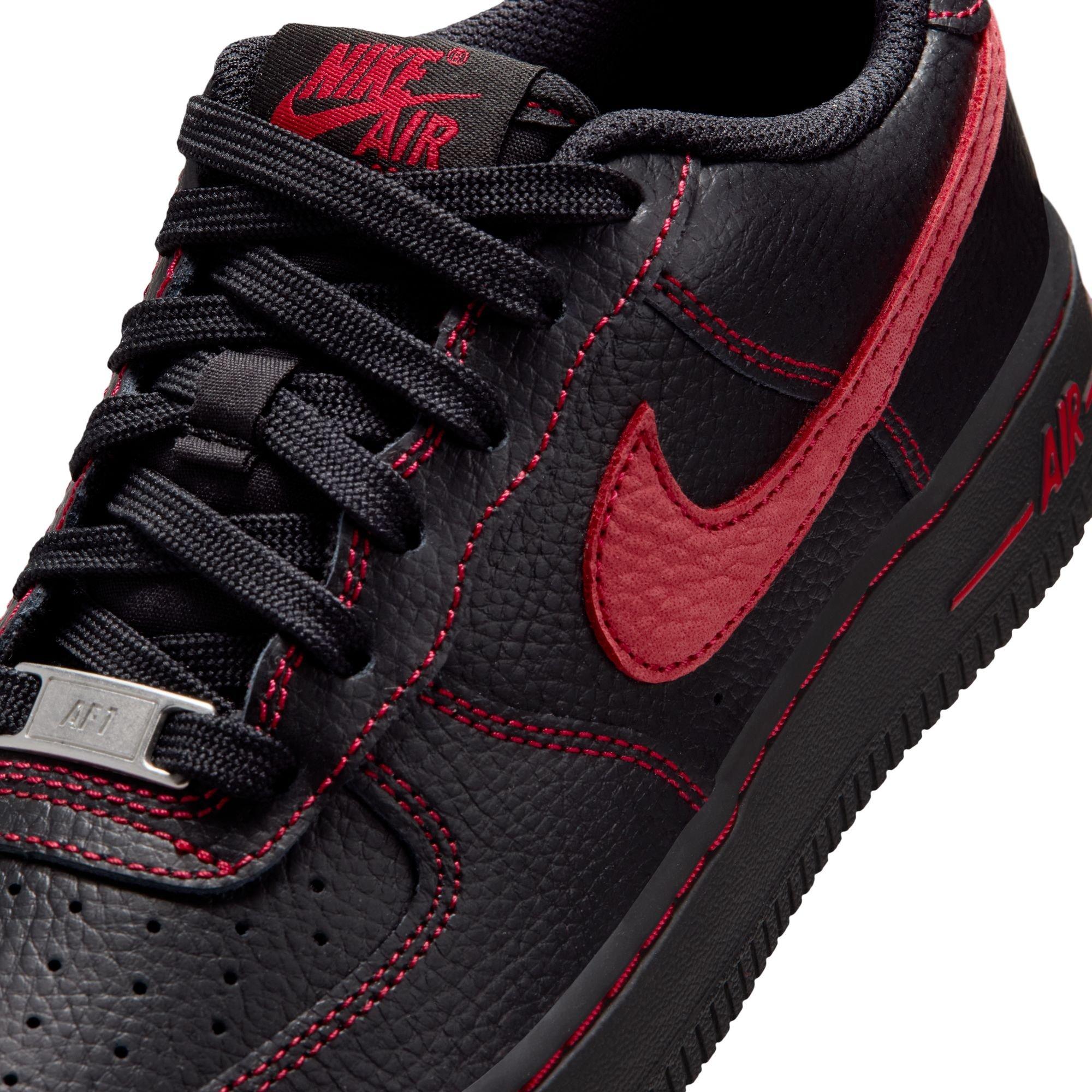 Nike Air Force 1 LV8 Grade School Boys' "Black/University Red" Shoe