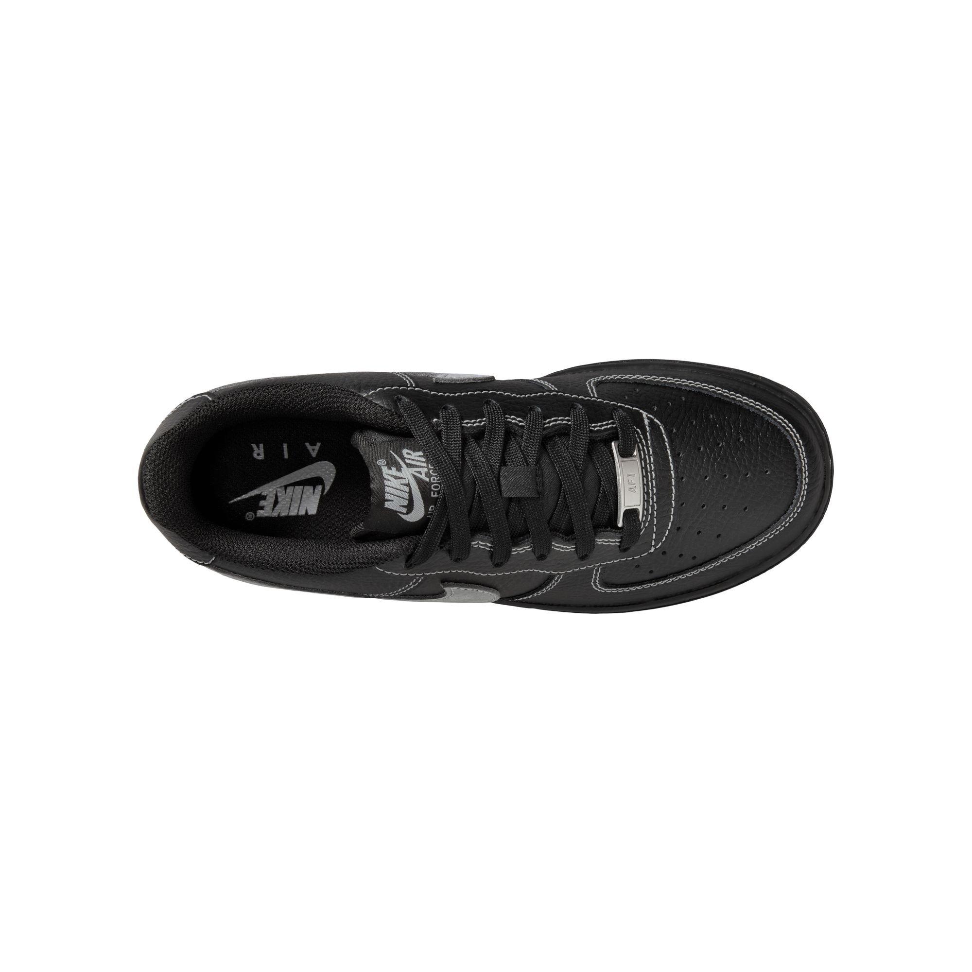 Nike Air Force 1 LV8 Grade School Boys' "Black/Wolf Grey" Shoe