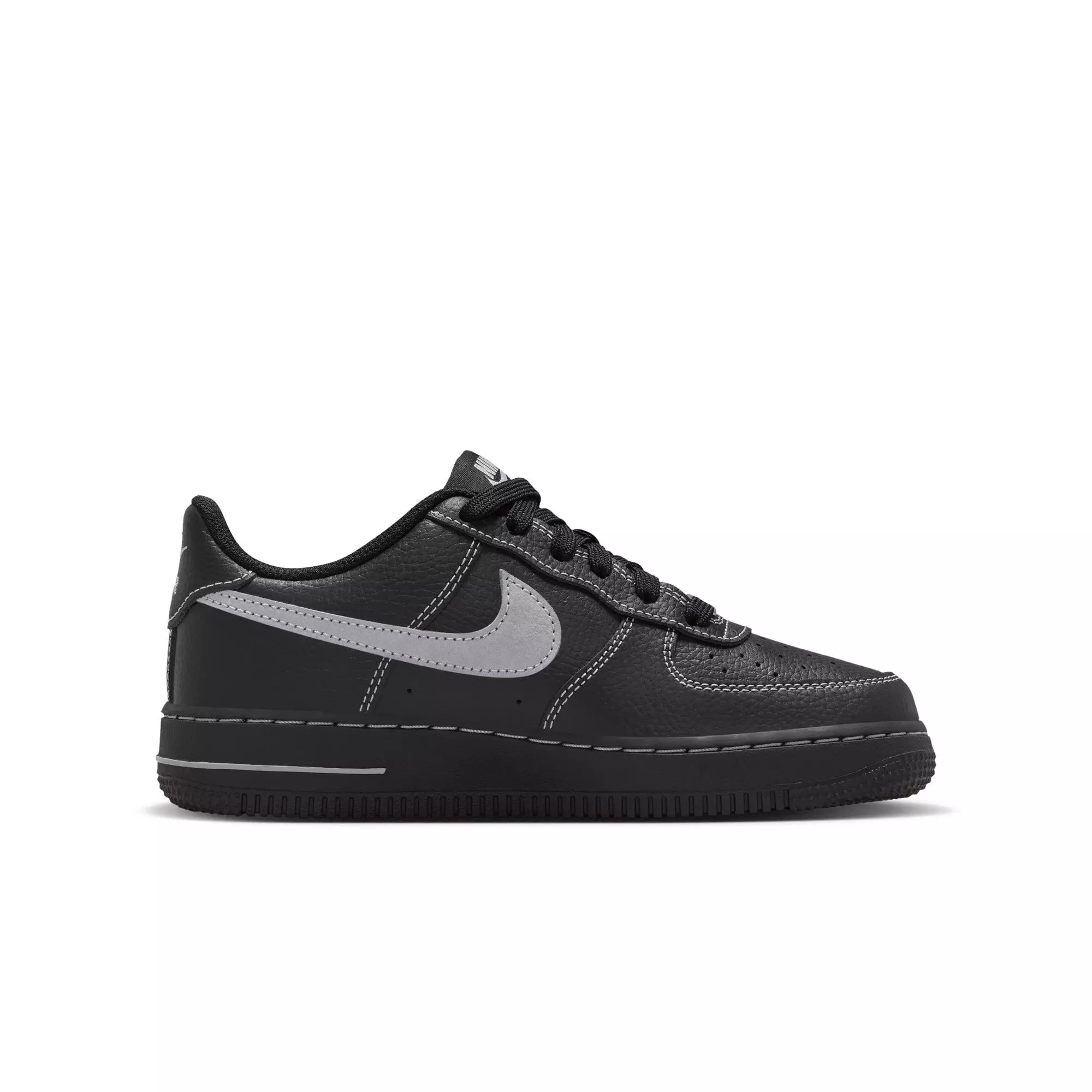 Nike Air Force 1 LV8 "Black/Wolf Grey" Grade School Boys' Shoe - BLACK/GREY