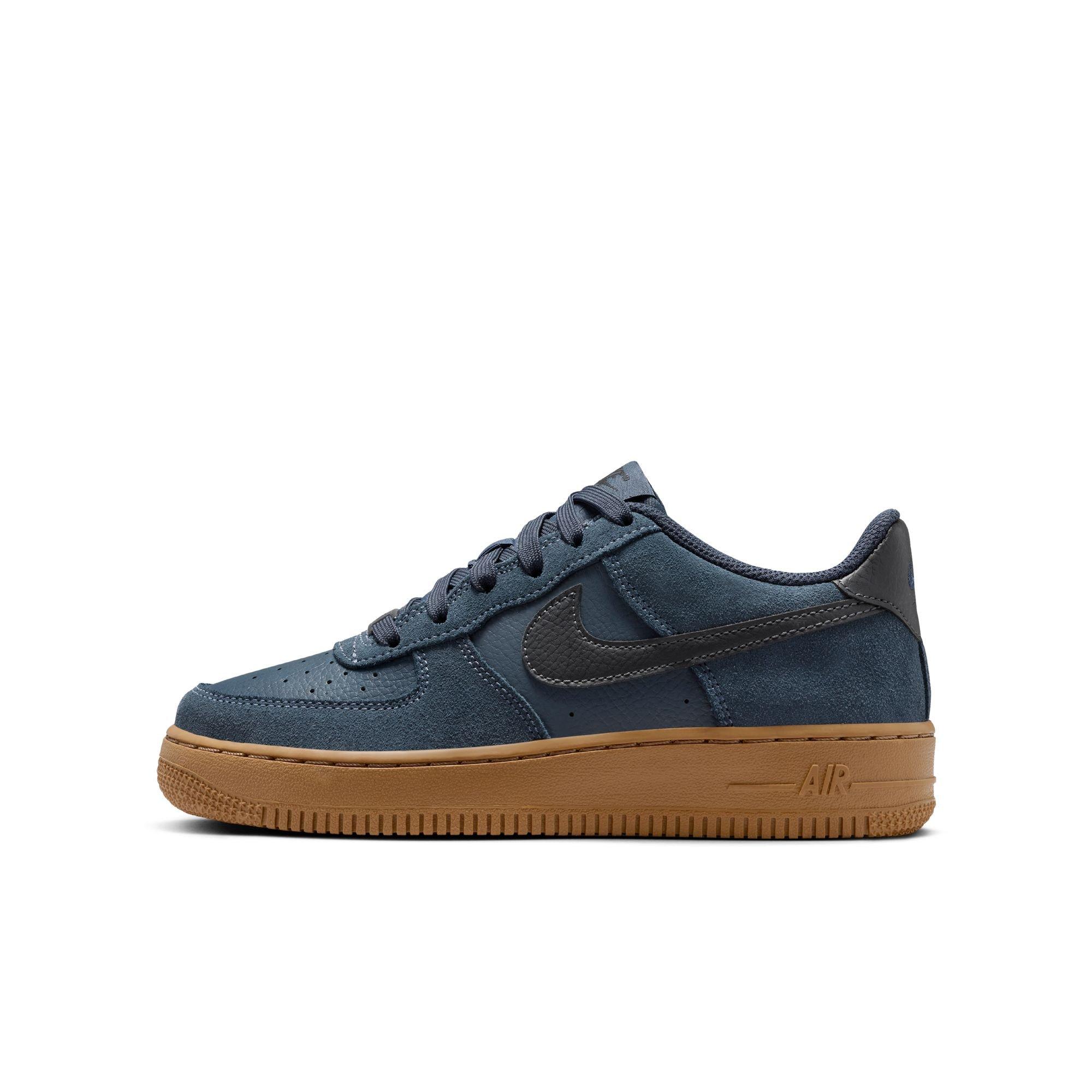 Nike Air Force 1 LV8 2 Grade School Boys' "Thunder Blue/Off Noir/Gum Med Brown" Shoe