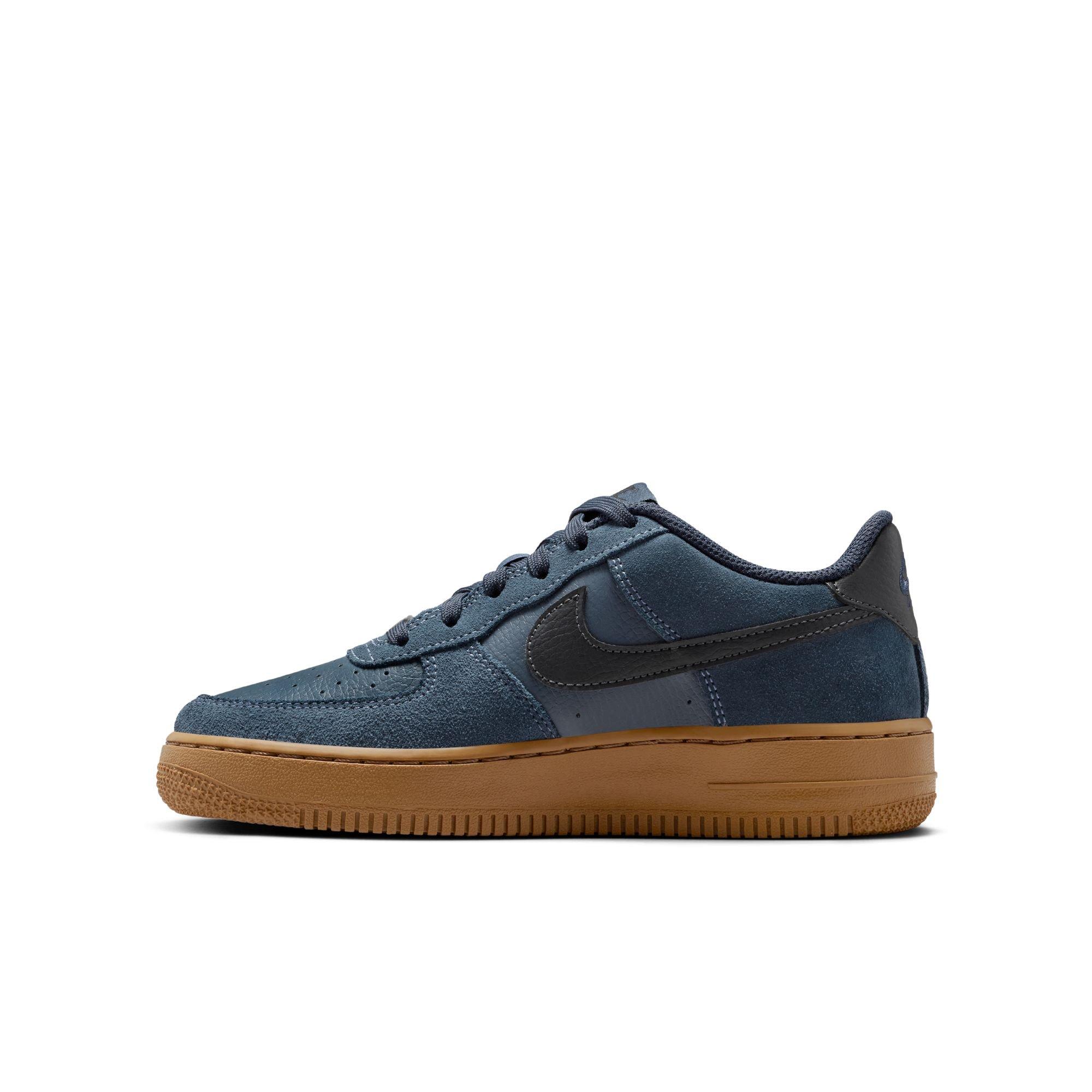 Nike Air Force 1 LV8 2 Grade School Boys' "Thunder Blue/Off Noir/Gum Med Brown" Shoe