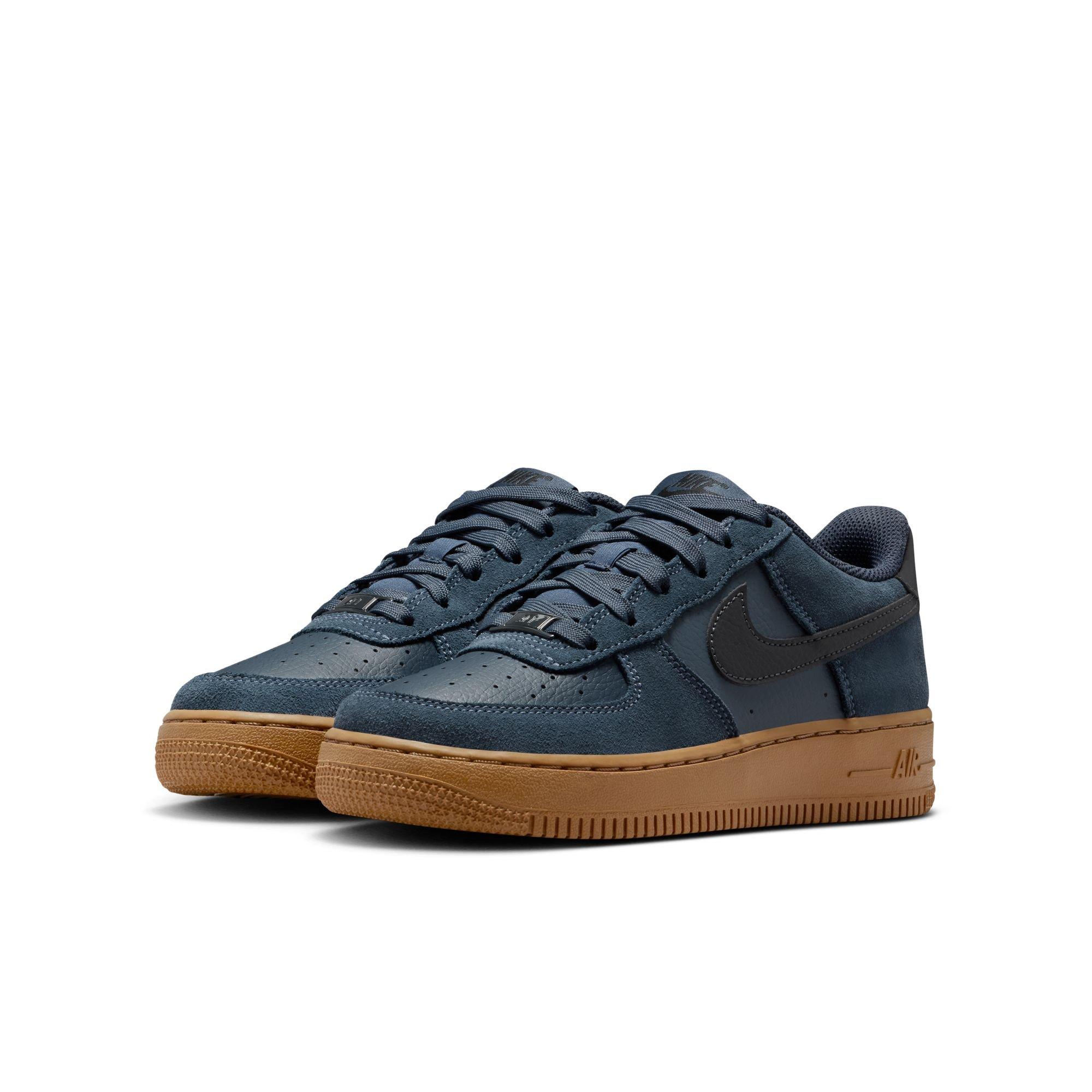 Nike Air Force 1 LV8 2 Grade School Boys' "Thunder Blue/Off Noir/Gum Med Brown" Shoe