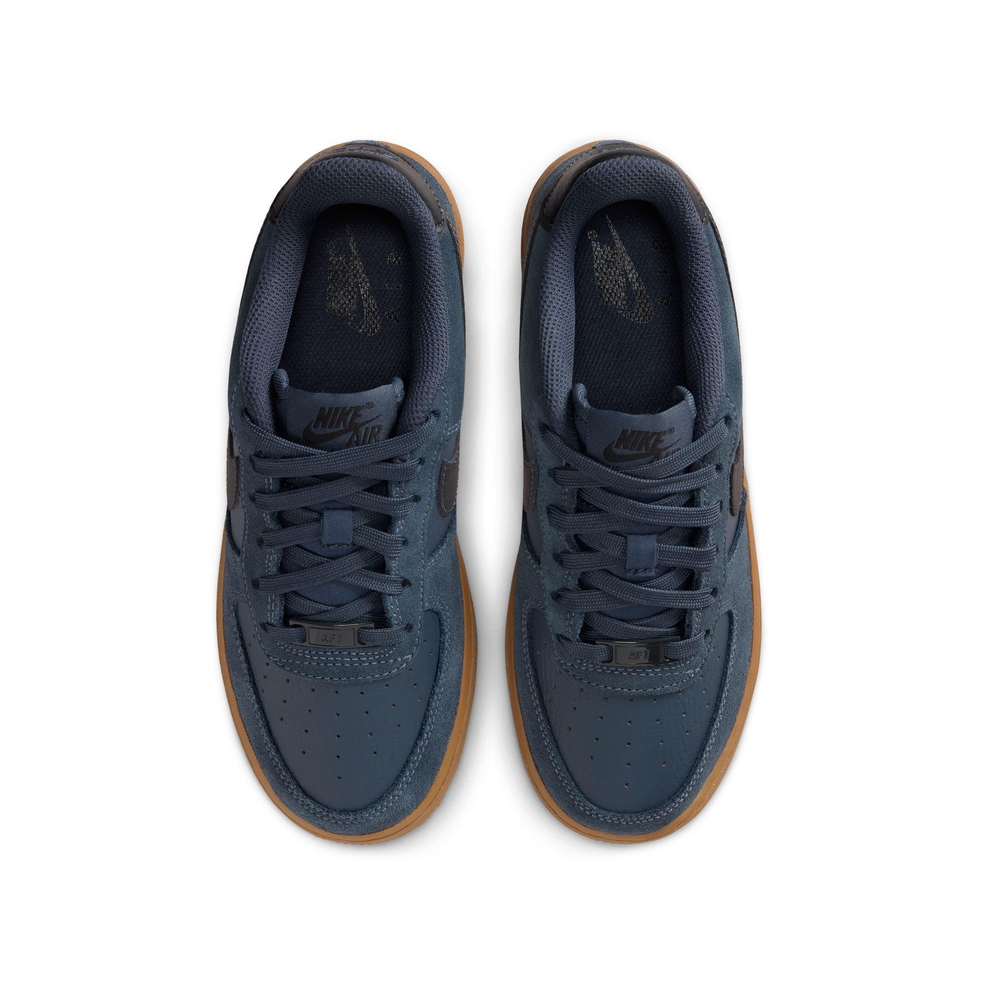 Nike Air Force 1 LV8 2 Grade School Boys' "Thunder Blue/Off Noir/Gum Med Brown" Shoe