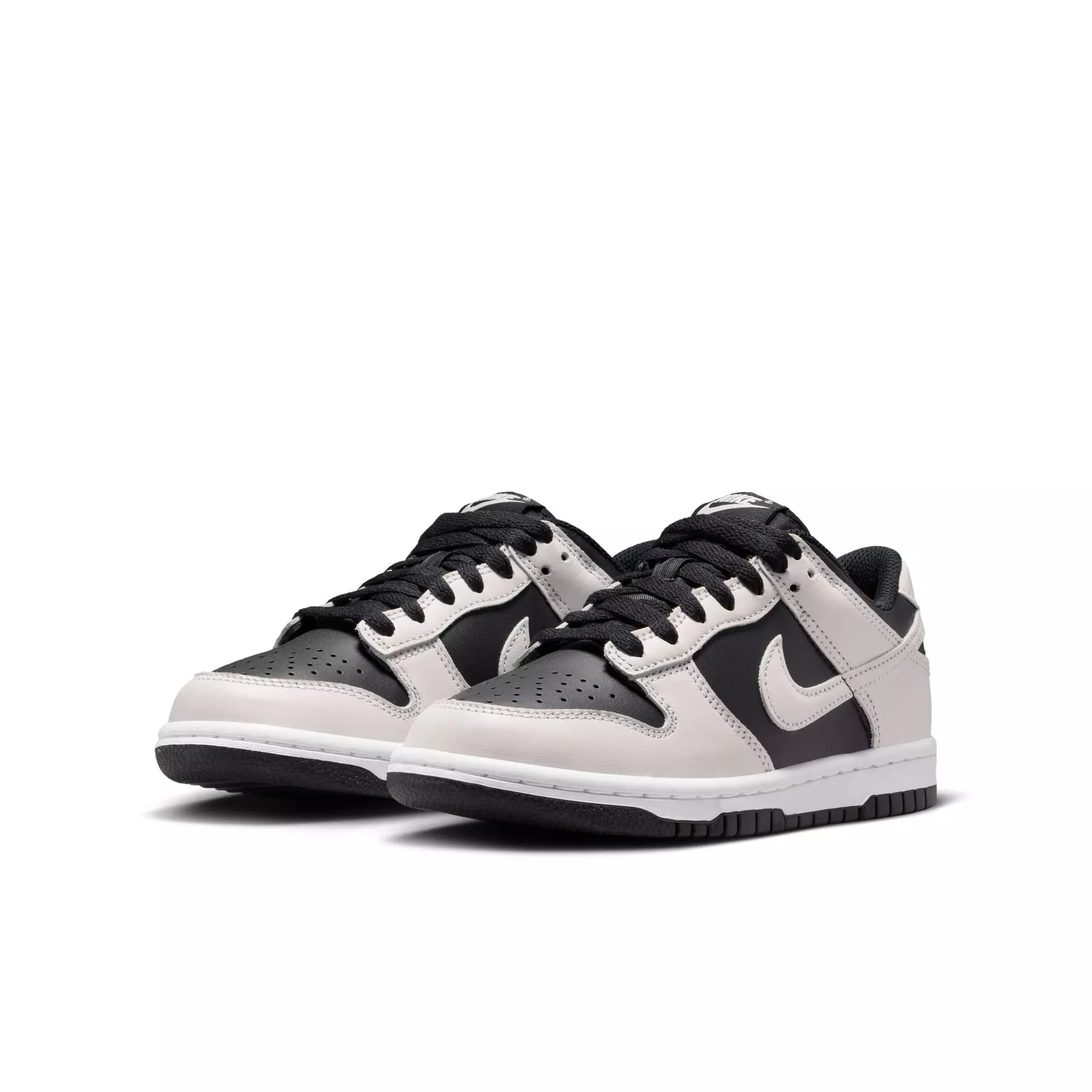 Nike Dunk Low "Black/Platinum Tint/White" Grade School Boys' Shoe - BLACK/GREY