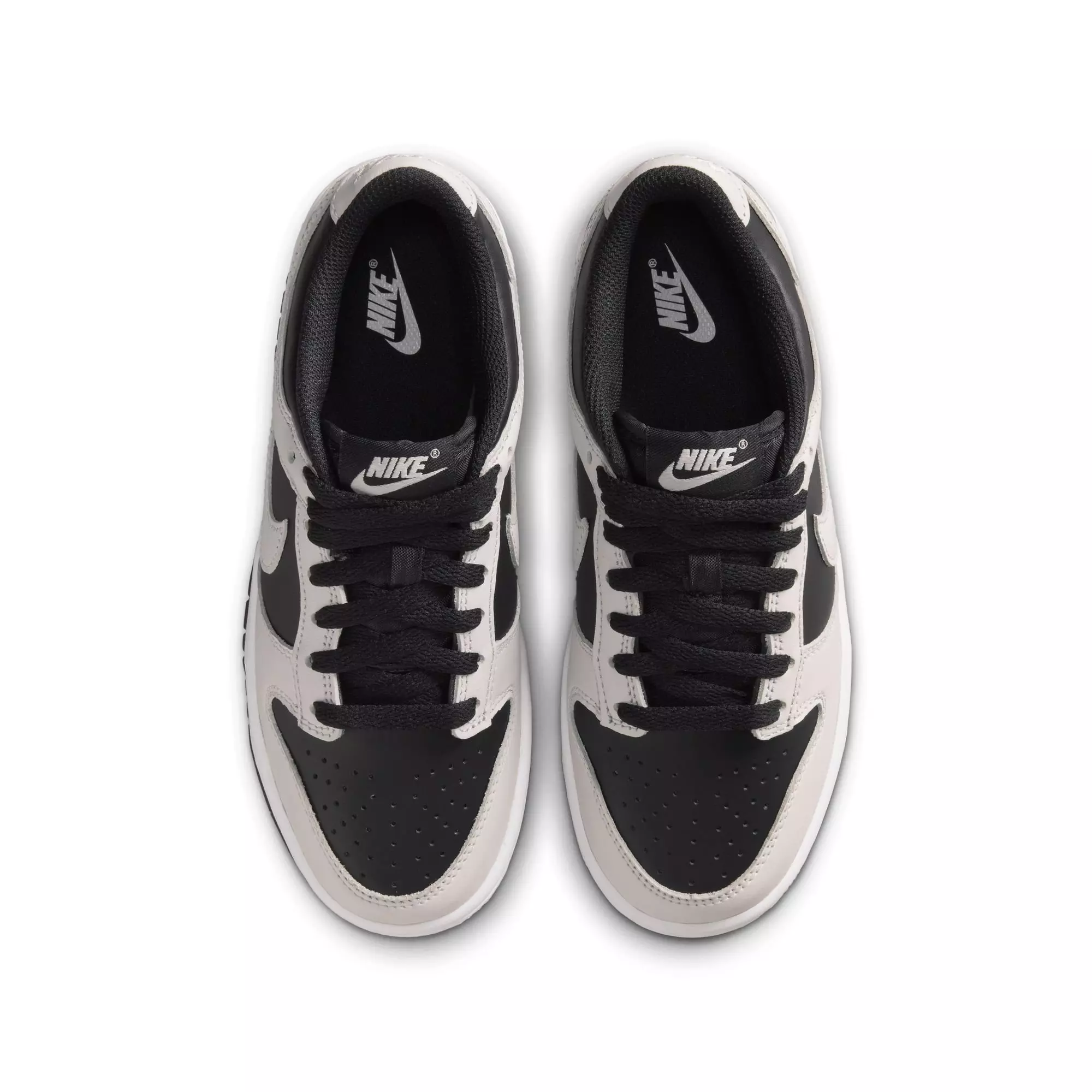 Nike Dunk Low "Black/Platinum Tint/White" Grade School Boys' Shoe - BLACK/GREY