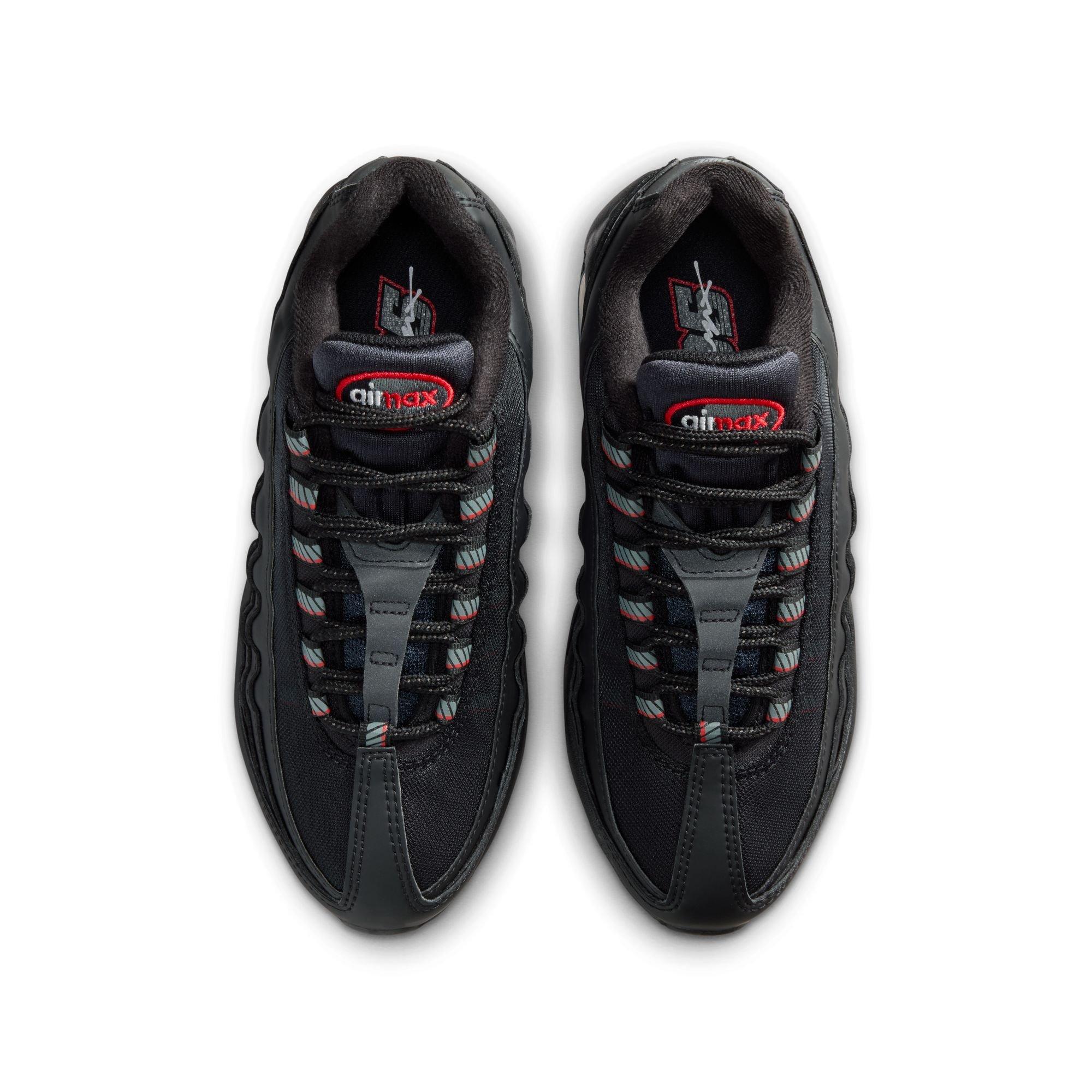 Nike Air Max 95 Grade School Boys' "Black/Smoke Grey/University Red/White" Shoe