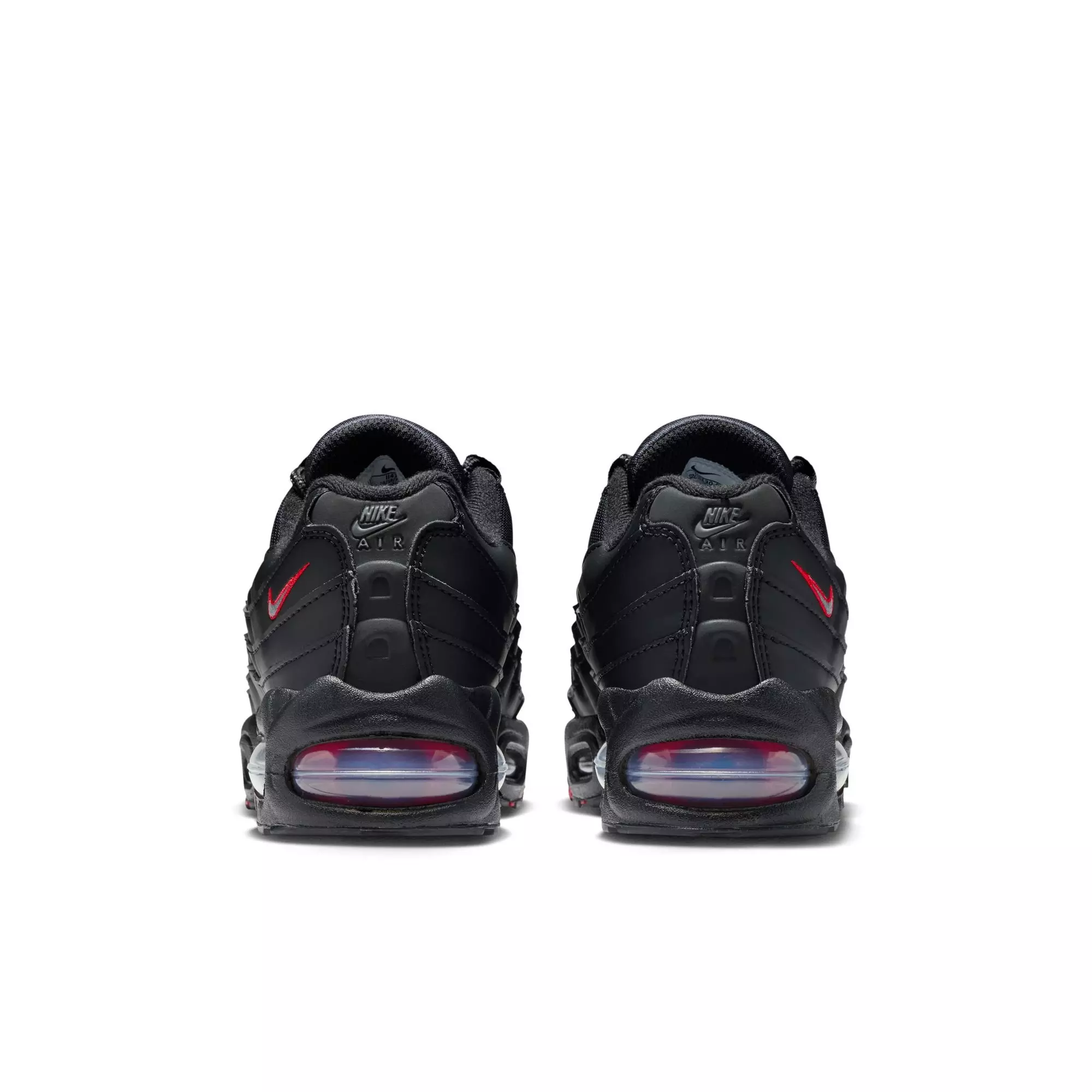 Nike Air Max 95 "Black/Smoke Grey/University Red/White" Grade School Boys' Shoe - BLACK/RED