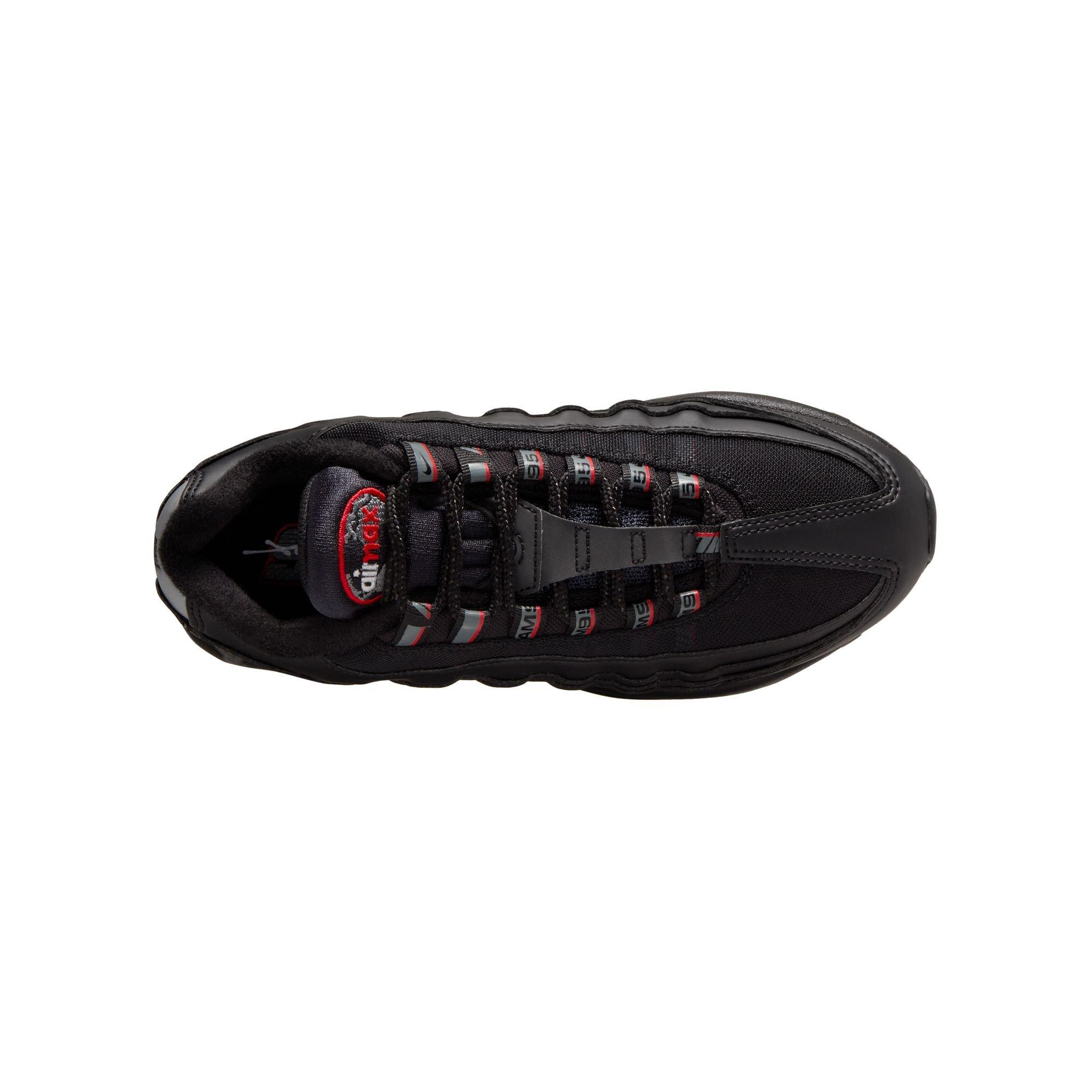 Nike Air Max 95 Grade School Boys' "Black/Smoke Grey/University Red/White" Shoe