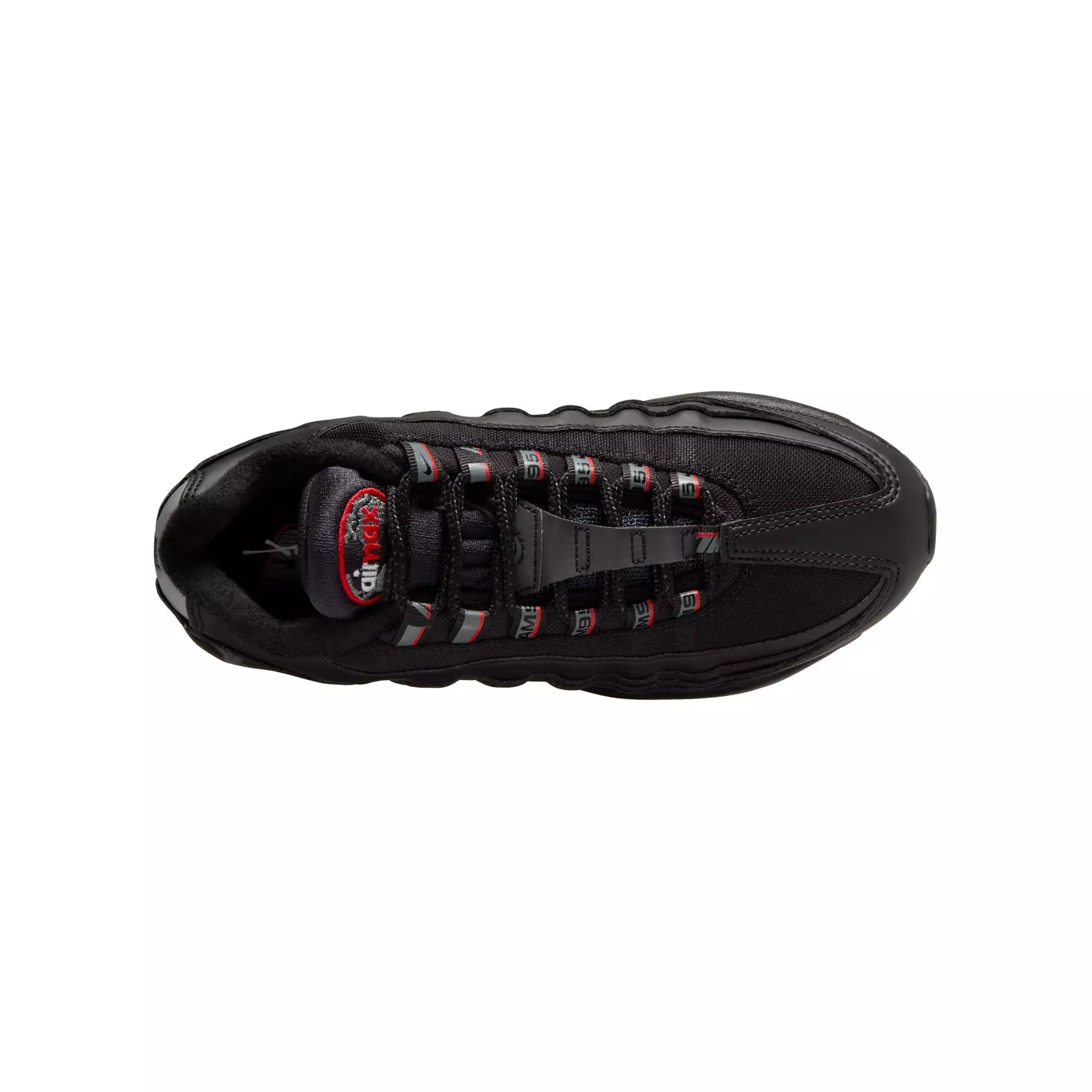 Nike Air Max 95 "Black/Smoke Grey/University Red/White" Grade School Boys' Shoe - BLACK/RED
