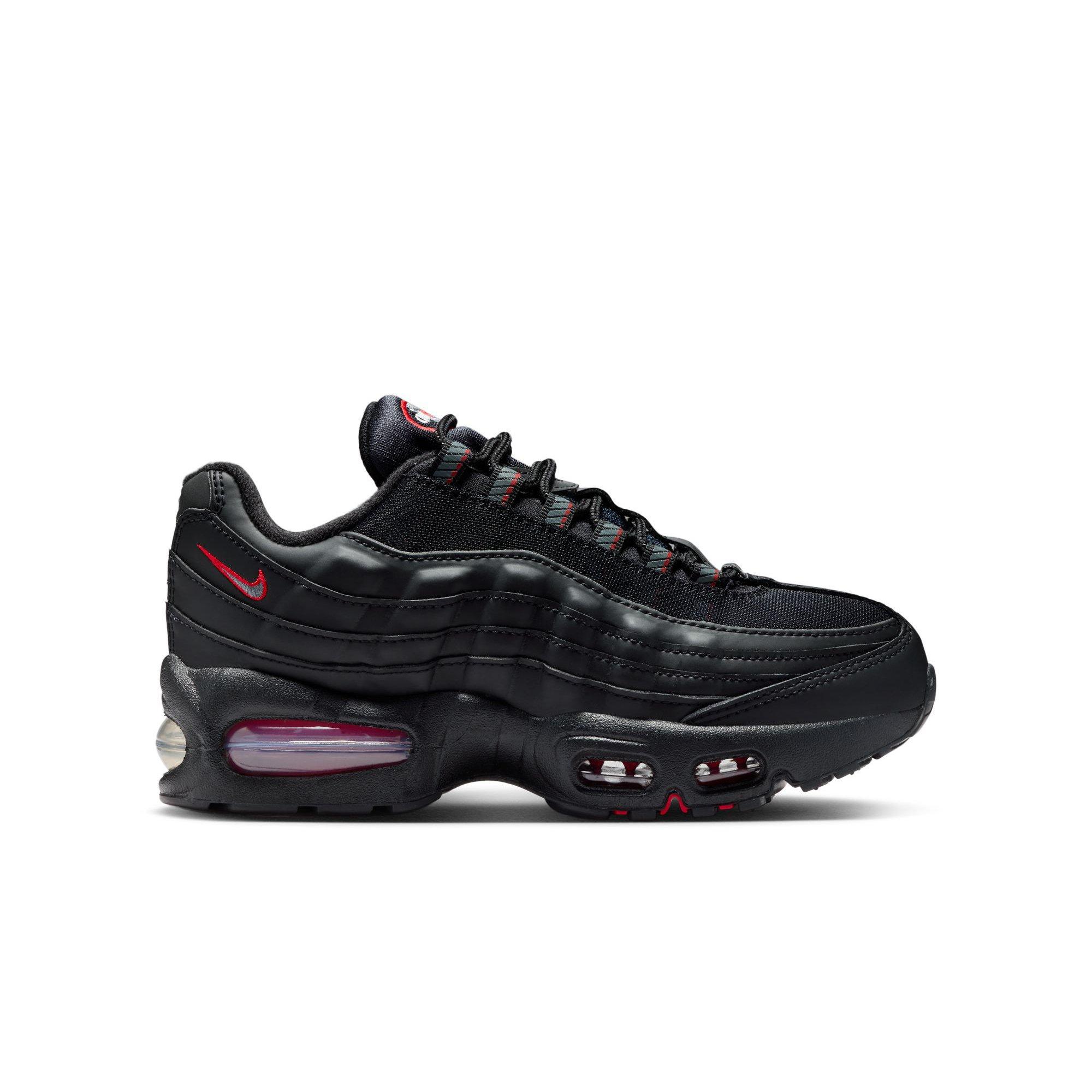 Youth Air Max 95 GS Black/Red Running Shoes Hibbett