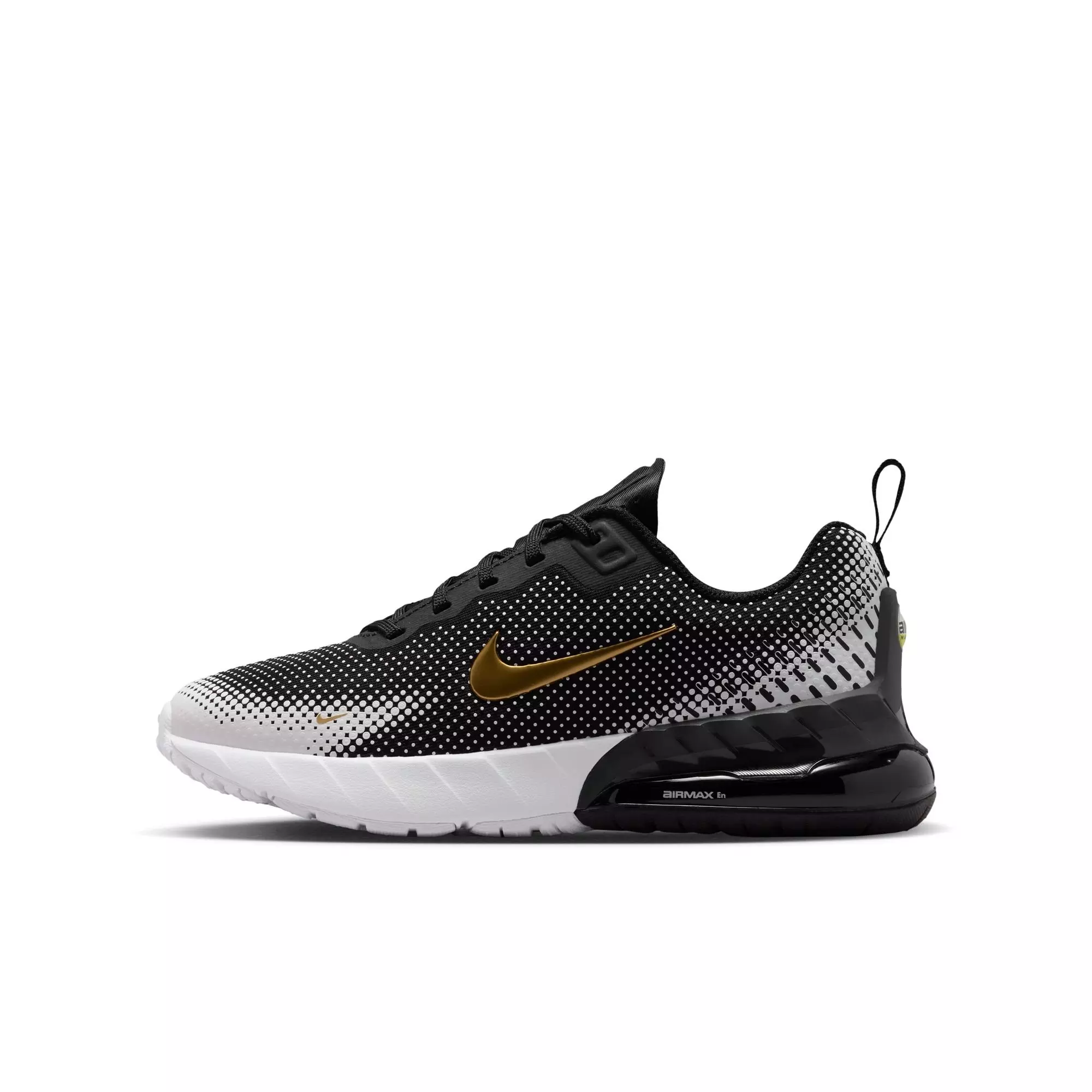 Nike Air Max Phoenix "Black/Metallic Gold/White" Grade School Boys' Shoe - BLACK/GOLD/WHITE