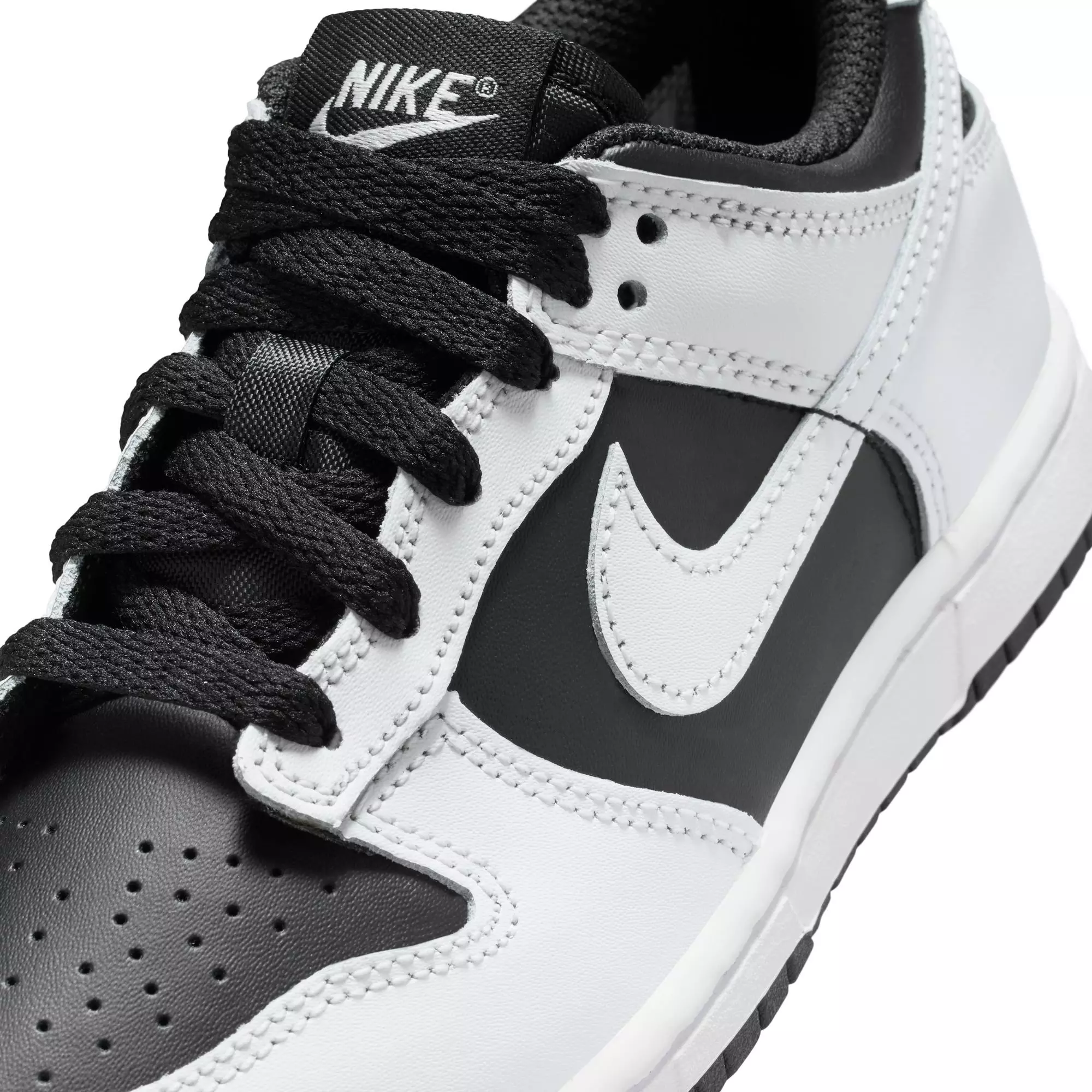 Nike Dunk Low "Black/Platinum Tint/White" Preschool Boys' Shoe - BLACK/GREY