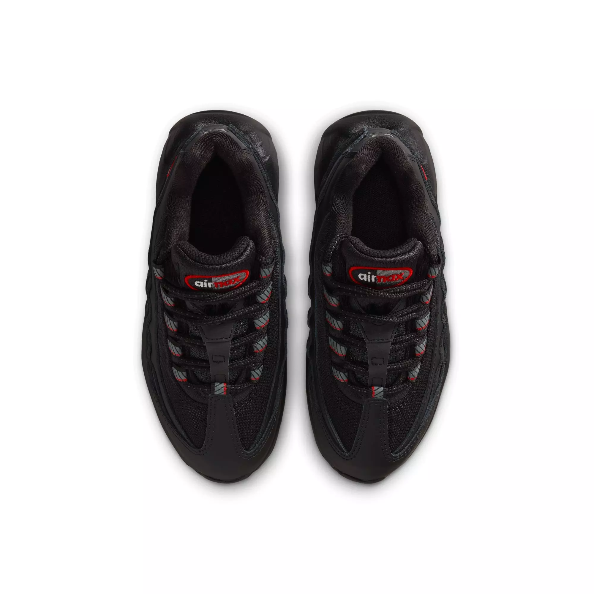 Nike Air Max 95 Recraft "Black/Smoke Grey/University Red/White" Preschool Boys' Shoe - BLACK/RED