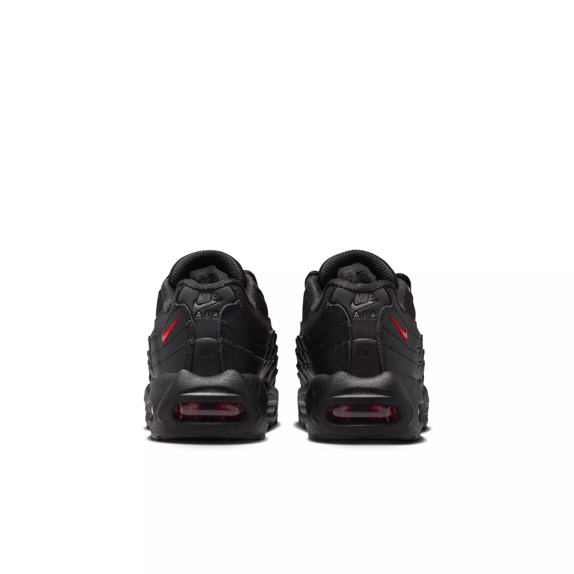 Nike Air Max 95 Recraft "Black/Smoke Grey/University Red/White" Preschool Boys' Shoe - BLACK/RED