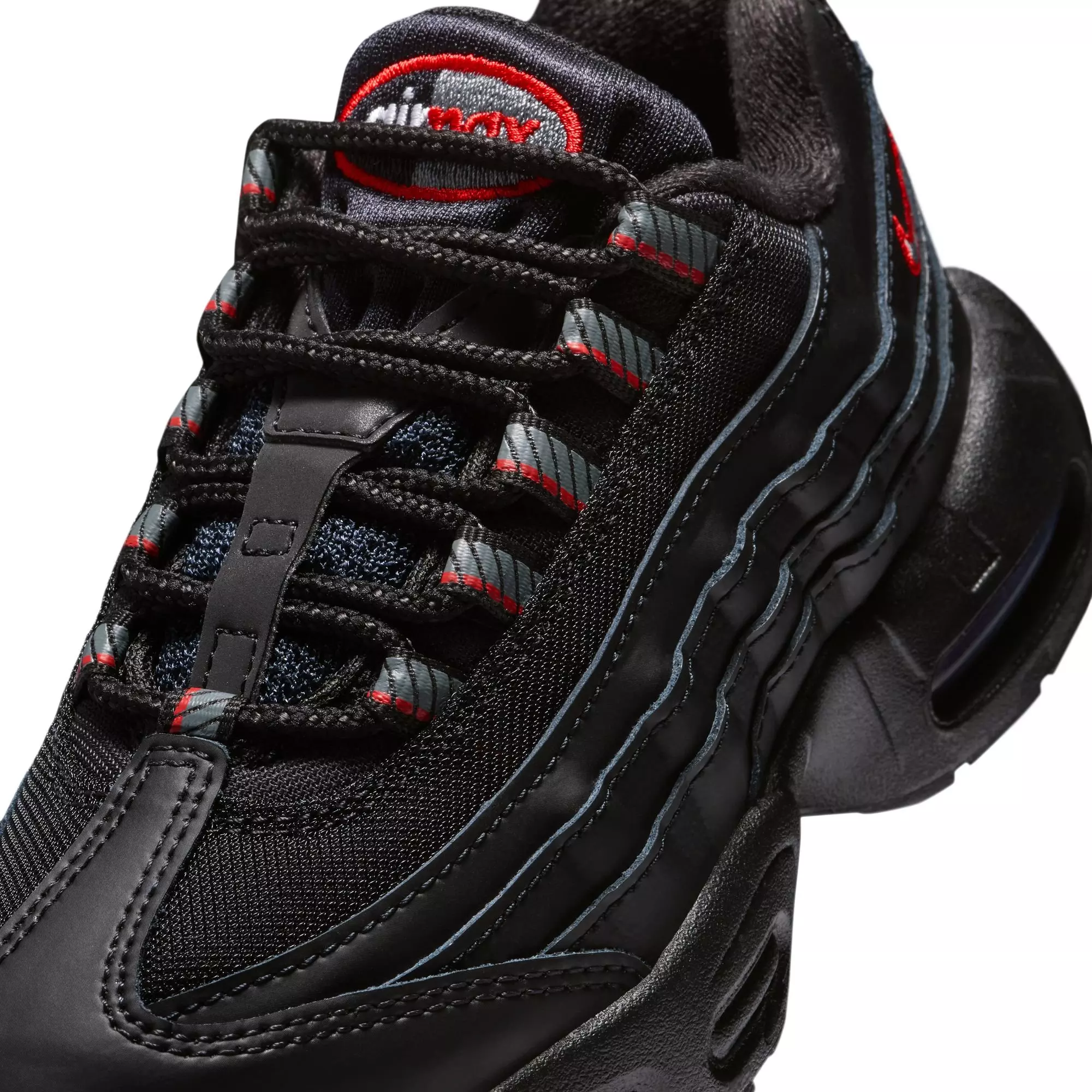 Nike Air Max 95 Recraft "Black/Smoke Grey/University Red/White" Preschool Boys' Shoe - BLACK/RED