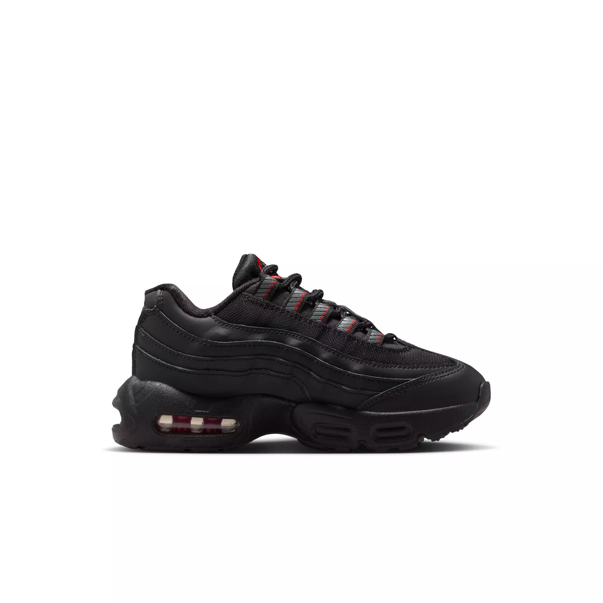 Nike Air Max 95 Recraft "Black/Smoke Grey/University Red/White" Preschool Boys' Shoe - BLACK/RED
