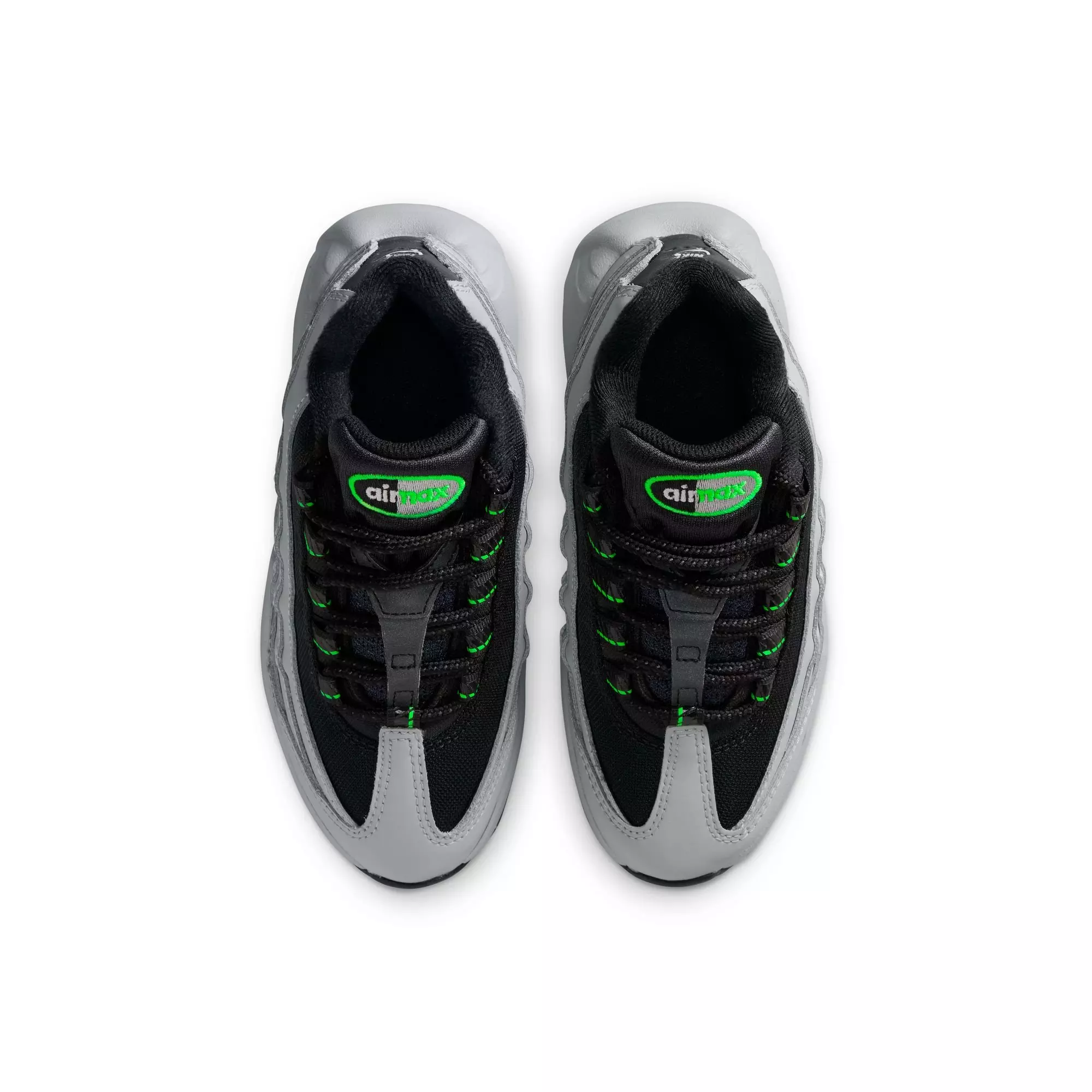 Nike Air Max 95 Recraft "Lt Smoke Grey/Black/Green Strike/White" Preschool Boys' Shoe - GREY/GREEN