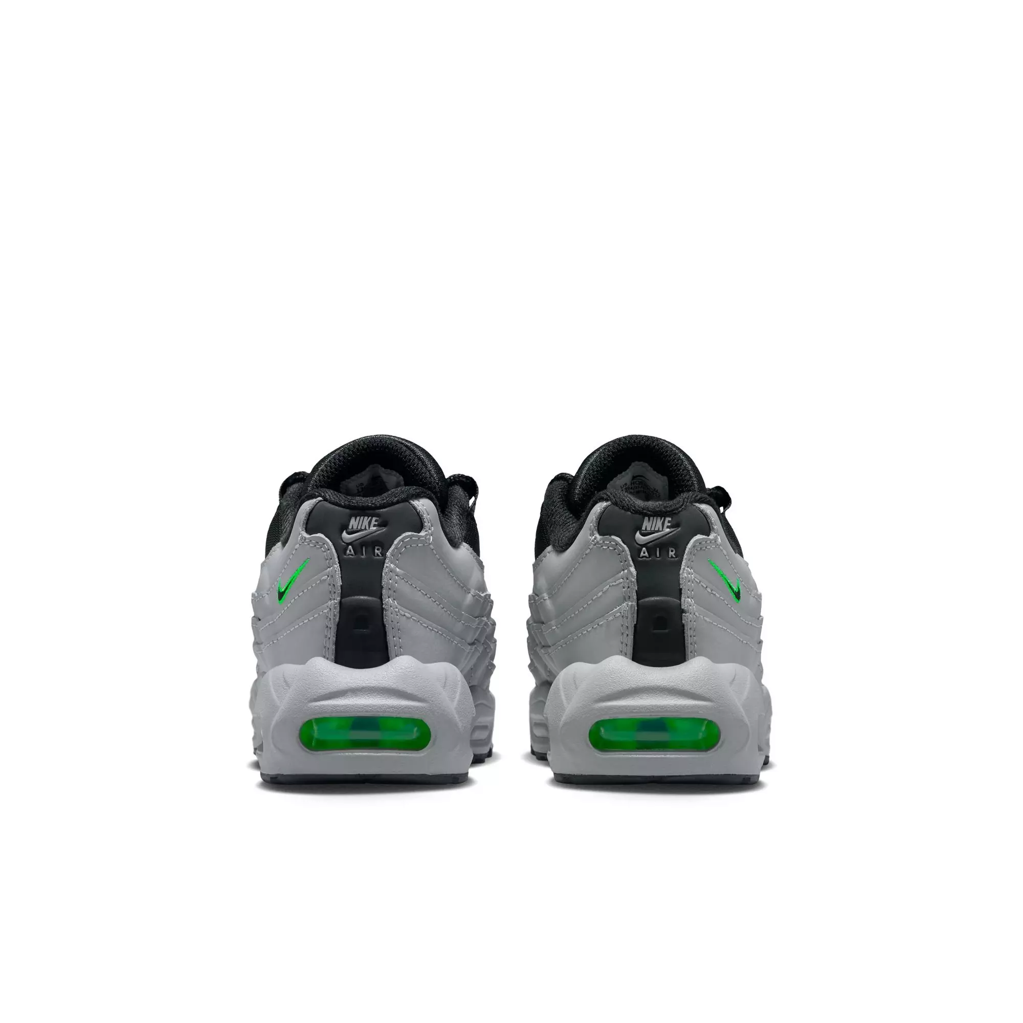 Nike Air Max 95 Recraft "Lt Smoke Grey/Black/Green Strike/White" Preschool Boys' Shoe - GREY/GREEN