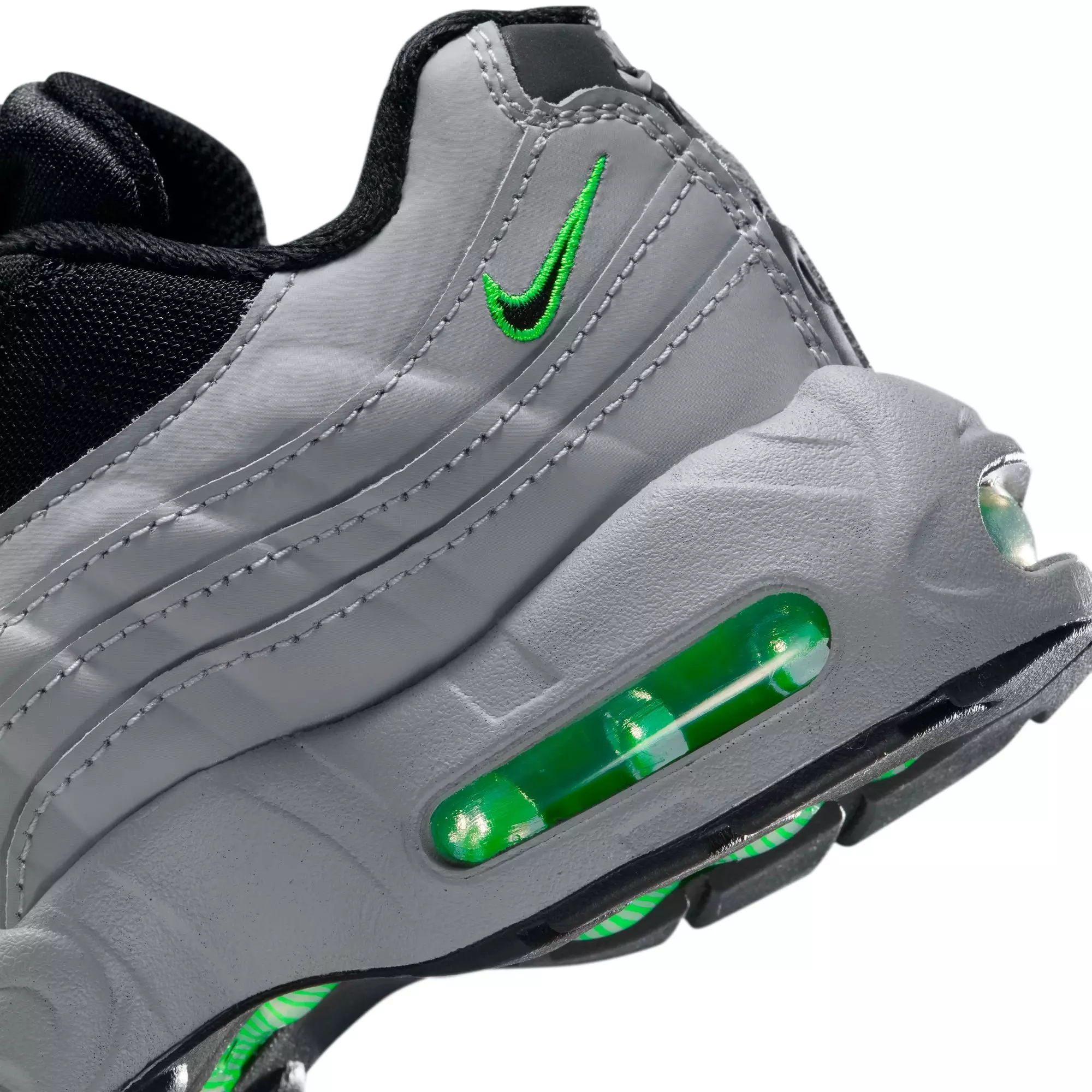 Nike Air Max 95 Recraft "Lt Smoke Grey/Black/Green Strike/White" Preschool Boys' Shoe - GREY/GREEN
