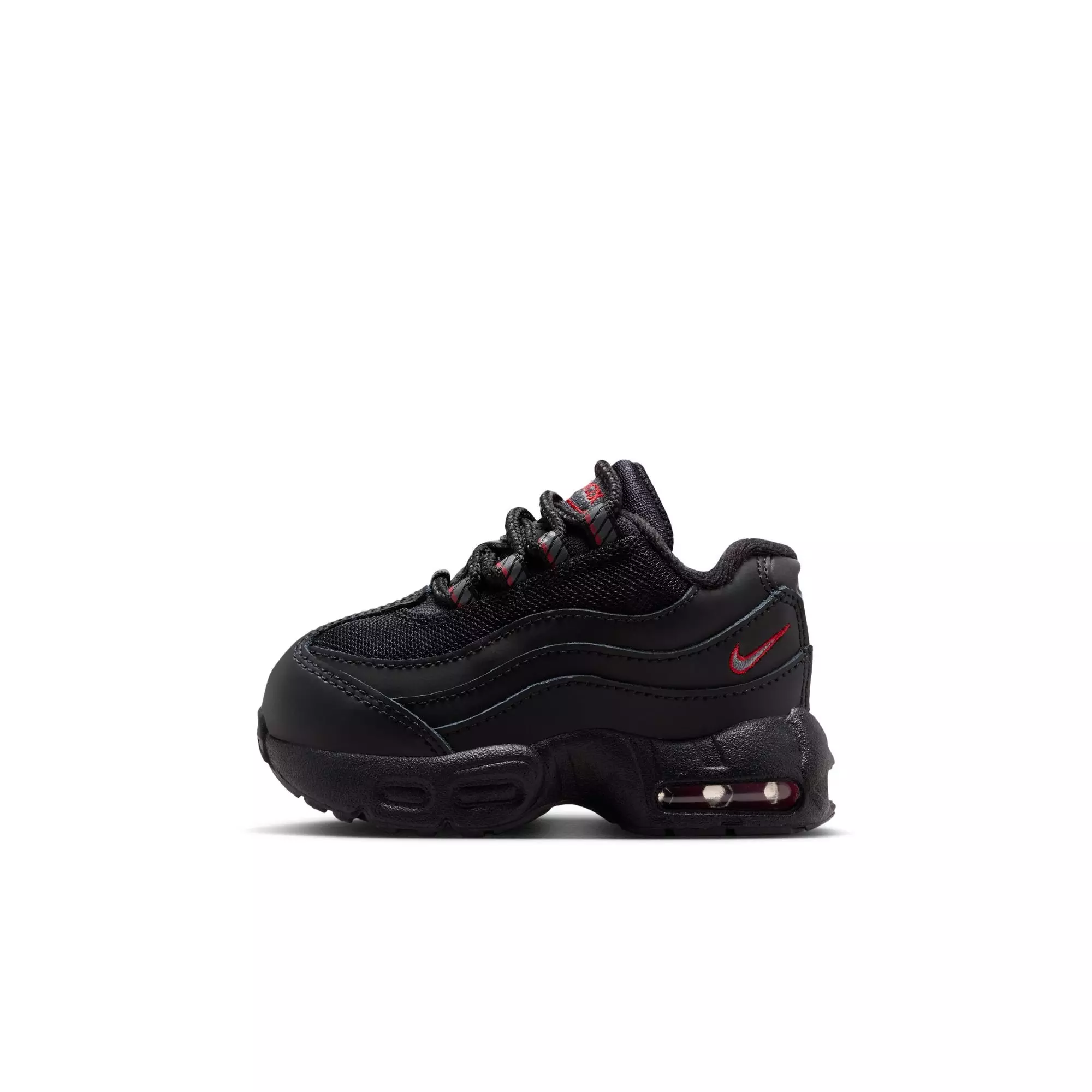 Nike Air Max 95 Recraft "Black/Smoke Grey/University Red/White" Toddler Boys' Shoe - BLACK/RED