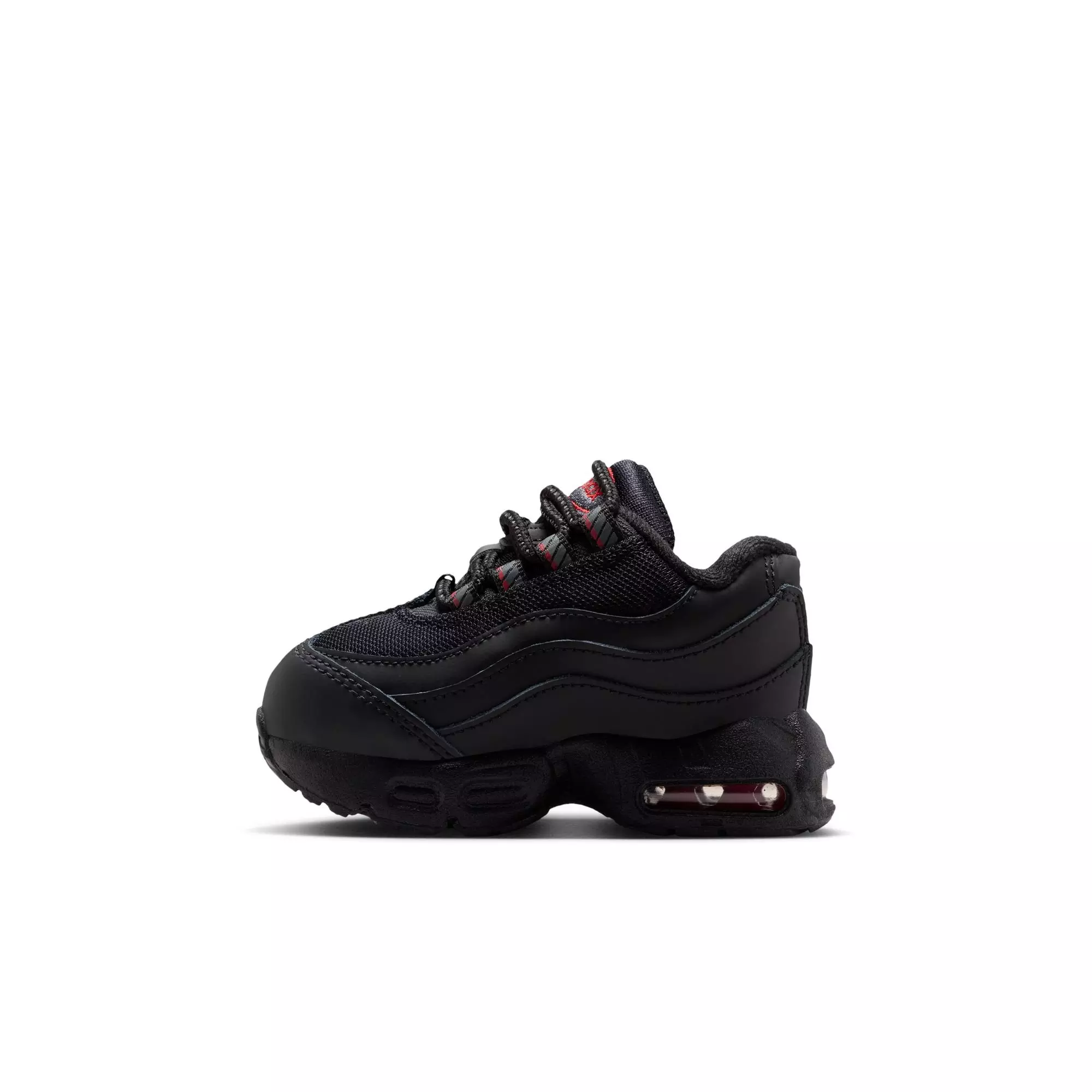 Nike Air Max 95 Recraft "Black/Smoke Grey/University Red/White" Toddler Boys' Shoe - BLACK/RED