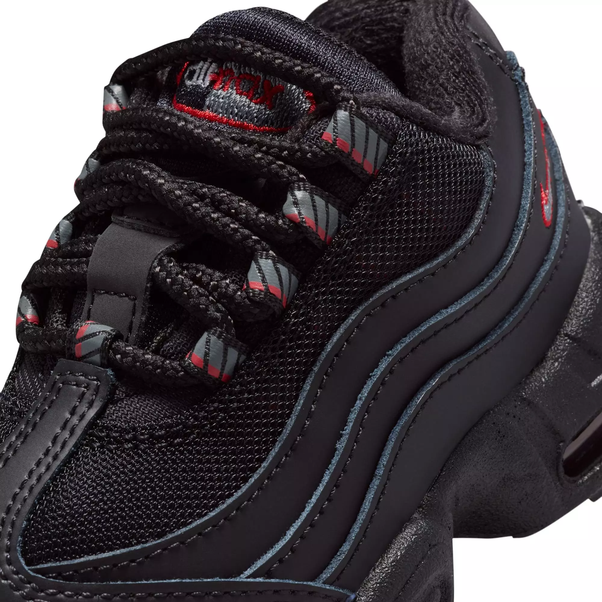 Nike Air Max 95 Recraft "Black/Smoke Grey/University Red/White" Toddler Boys' Shoe - BLACK/RED