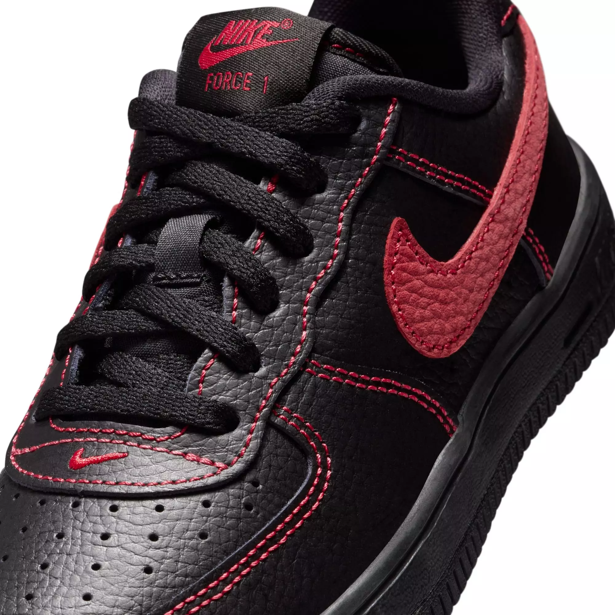 Nike Force 1 Low LV8 3 "Black/University Red" Preschool Boys' Shoe - BLACK/RED