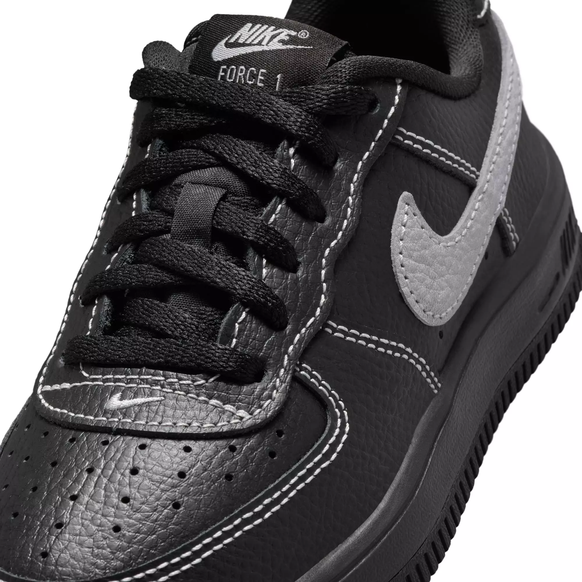 Nike Air Force 1 Low LV8 3 "Black/Wolf Grey" Preschool Boys' Shoe - BLACK/GREY