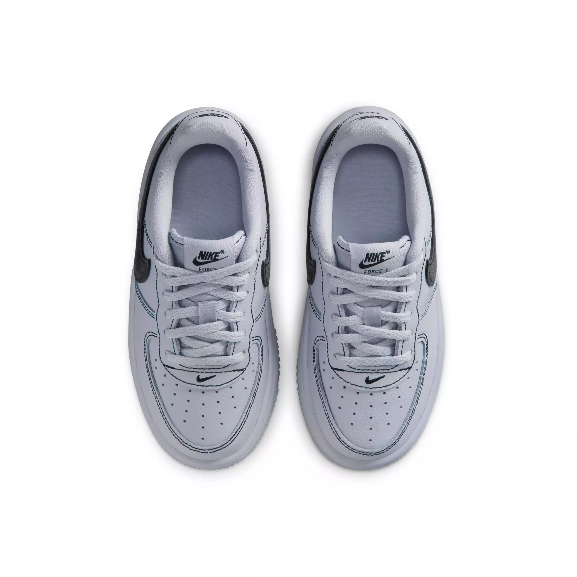 Nike Air Force 1 Low LV8 3 "Wolf Grey/Black" Preschool Boys' Shoe - GREY/BLACK