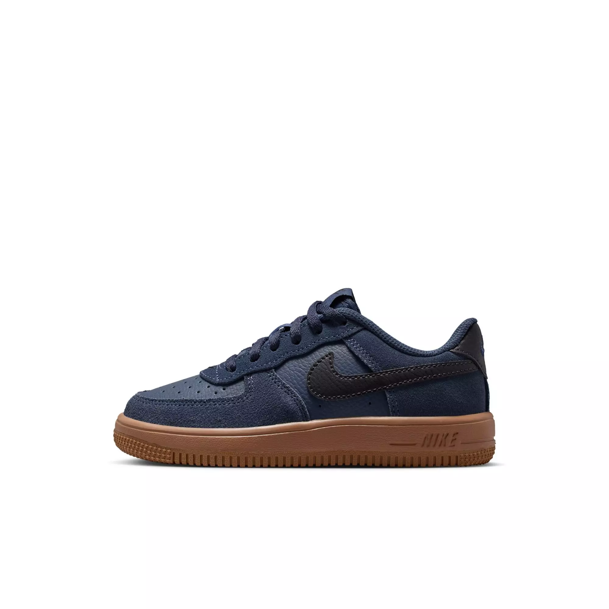 Nike Air Force 1 Low LV8 2 "Thunder Blue/Off Noir/Gum Med Brown" Preschool Boys' Shoe - BLUE JEAN