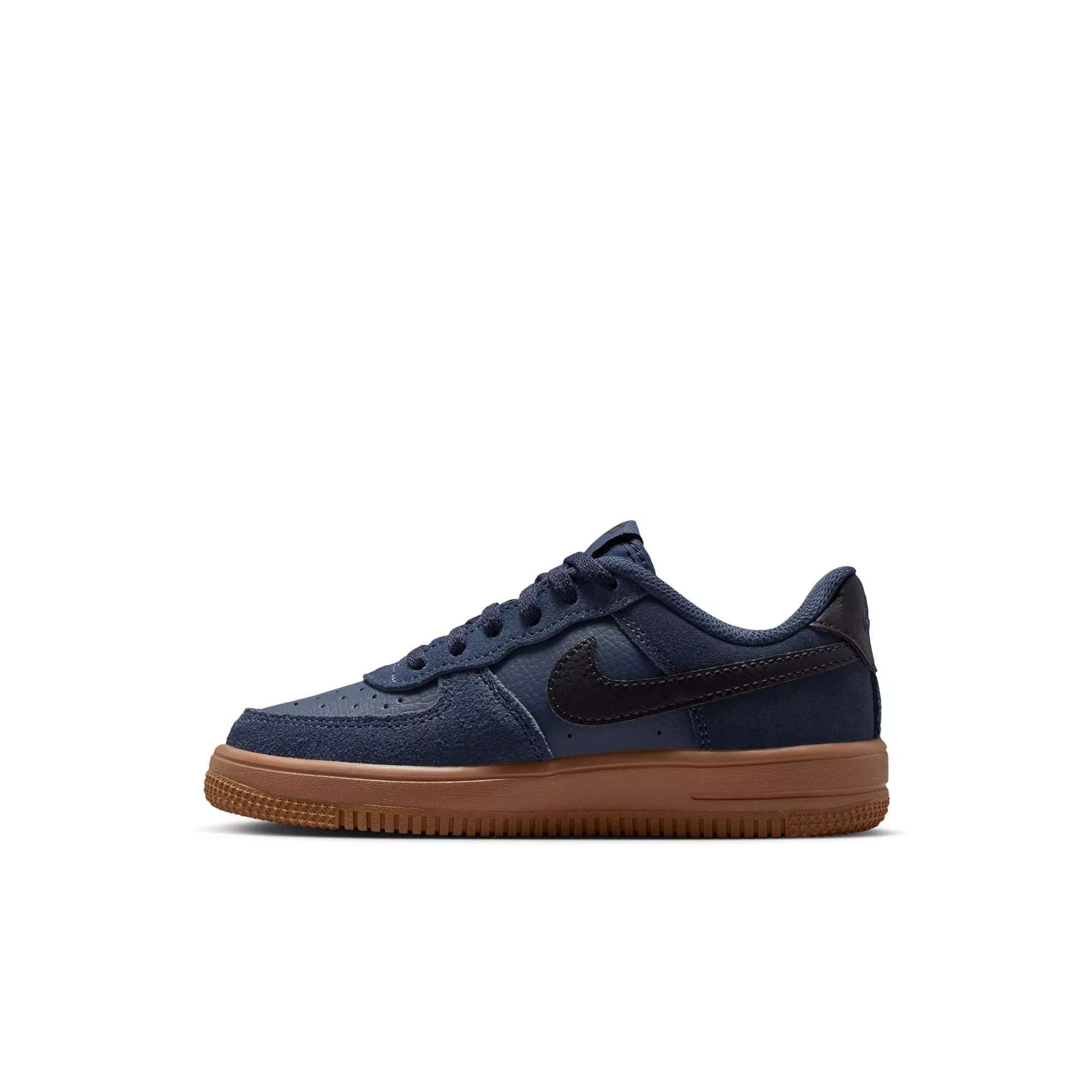 Nike Air Force 1 Low LV8 2 "Thunder Blue/Off Noir/Gum Med Brown" Preschool Boys' Shoe - BLUE JEAN