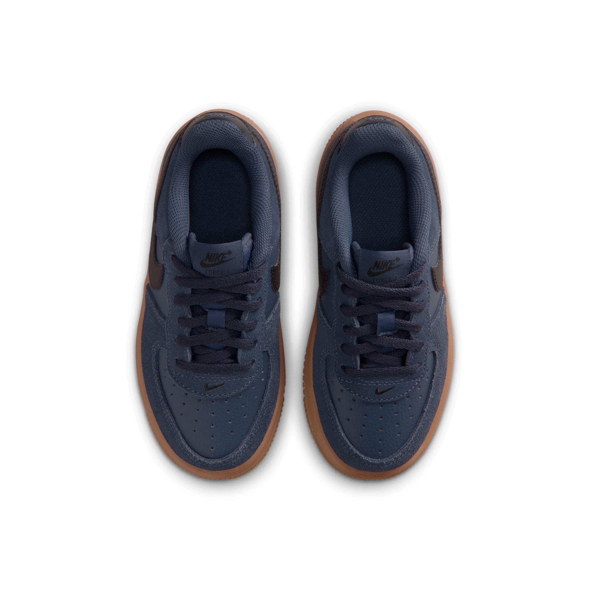 Nike Air Force 1 Low LV8 2 Preschool Boys' "Thunder Blue/Off Noir/Gum Med Brown" Shoe