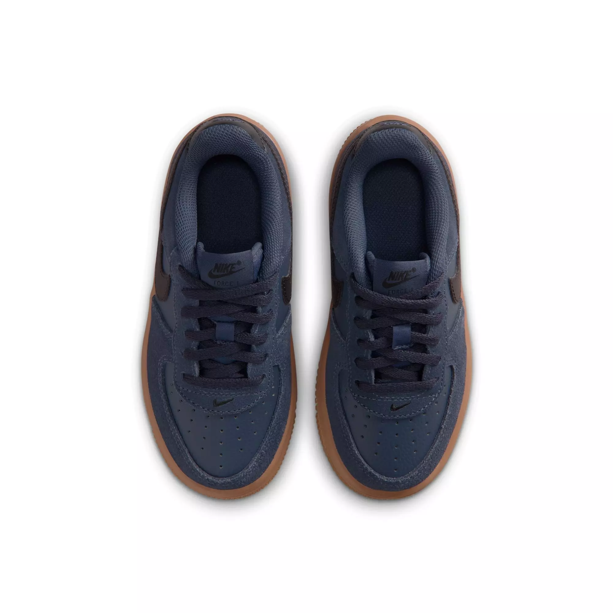 Nike Air Force 1 Low LV8 2 "Thunder Blue/Off Noir/Gum Med Brown" Preschool Boys' Shoe - BLUE JEAN