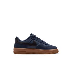 Nike Air Force 1 Low LV8 2 "Thunder Blue/Off Noir/Gum Med Brown" Preschool Boys' Shoe