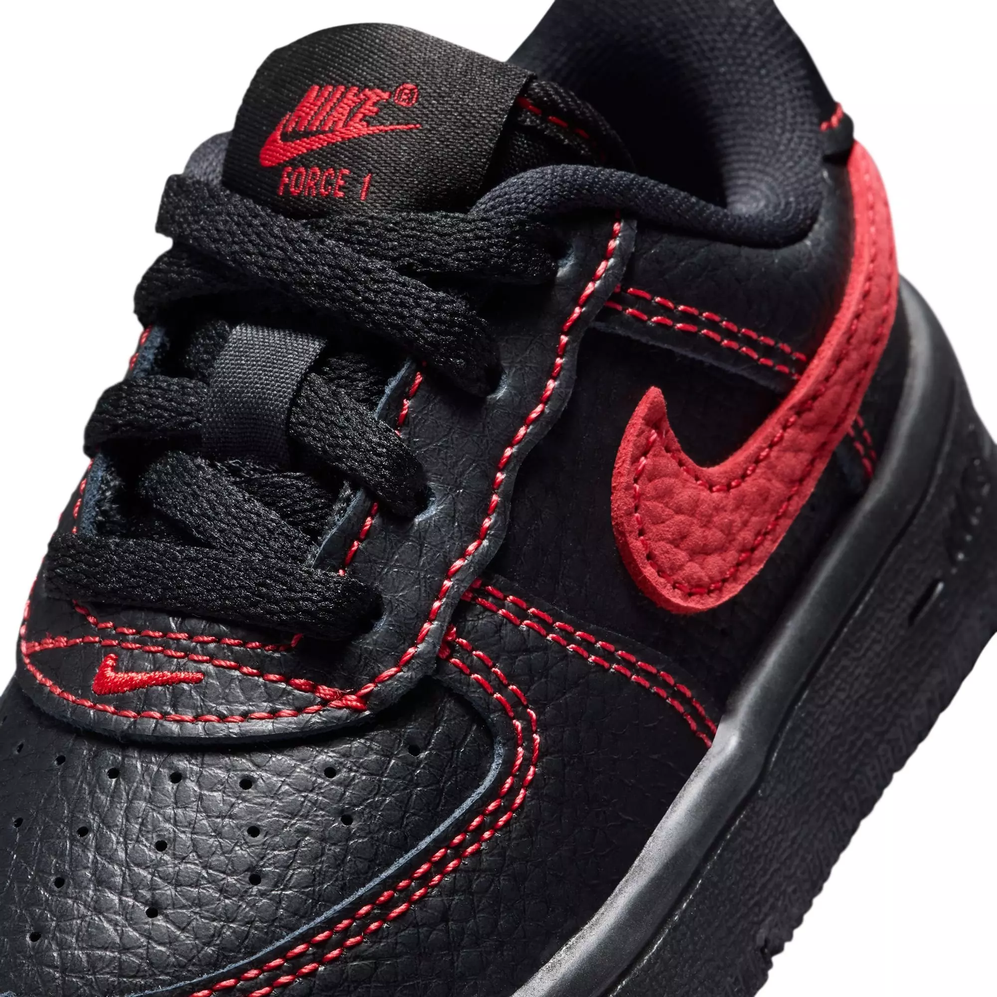 Nike Air Force 1 Low LV8 3 "Black/University Red" Toddler Boys' Shoe - BLACK/RED