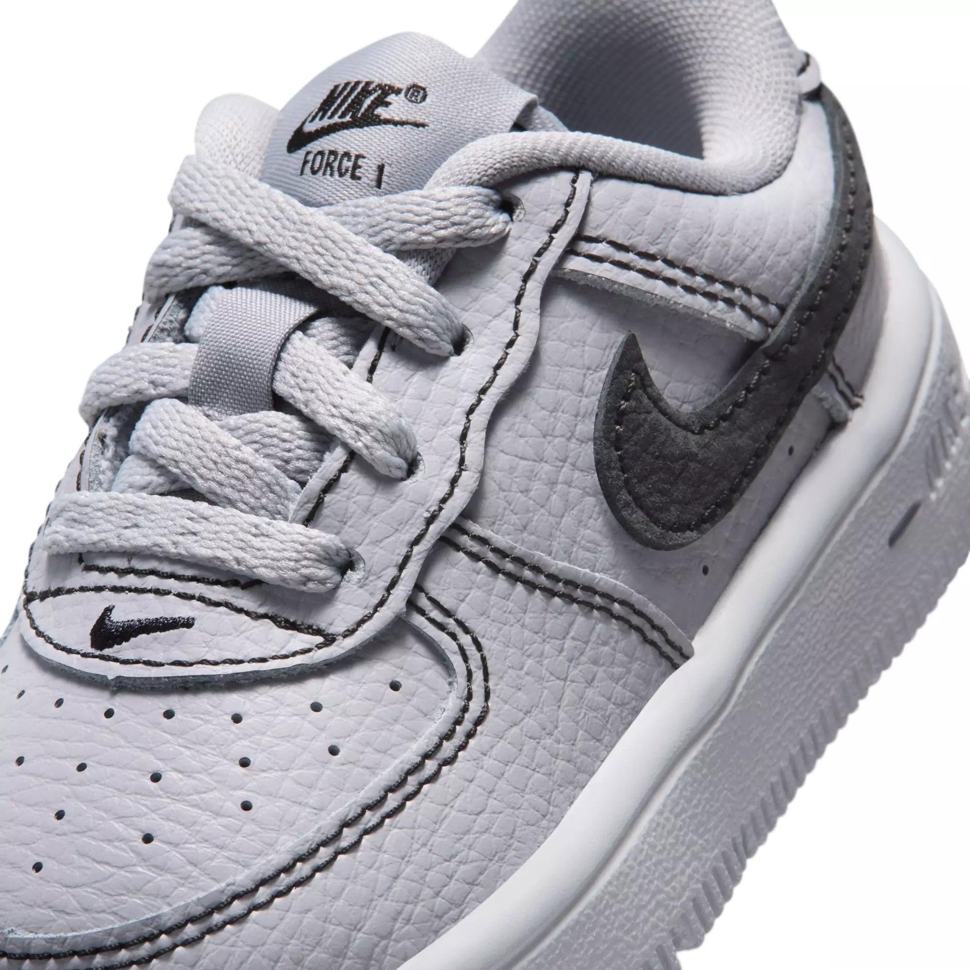 Nike Air Force 1 Low LV8 3 "Wolf Grey/Black" Toddler Boys' Shoe - GREY/BLACK