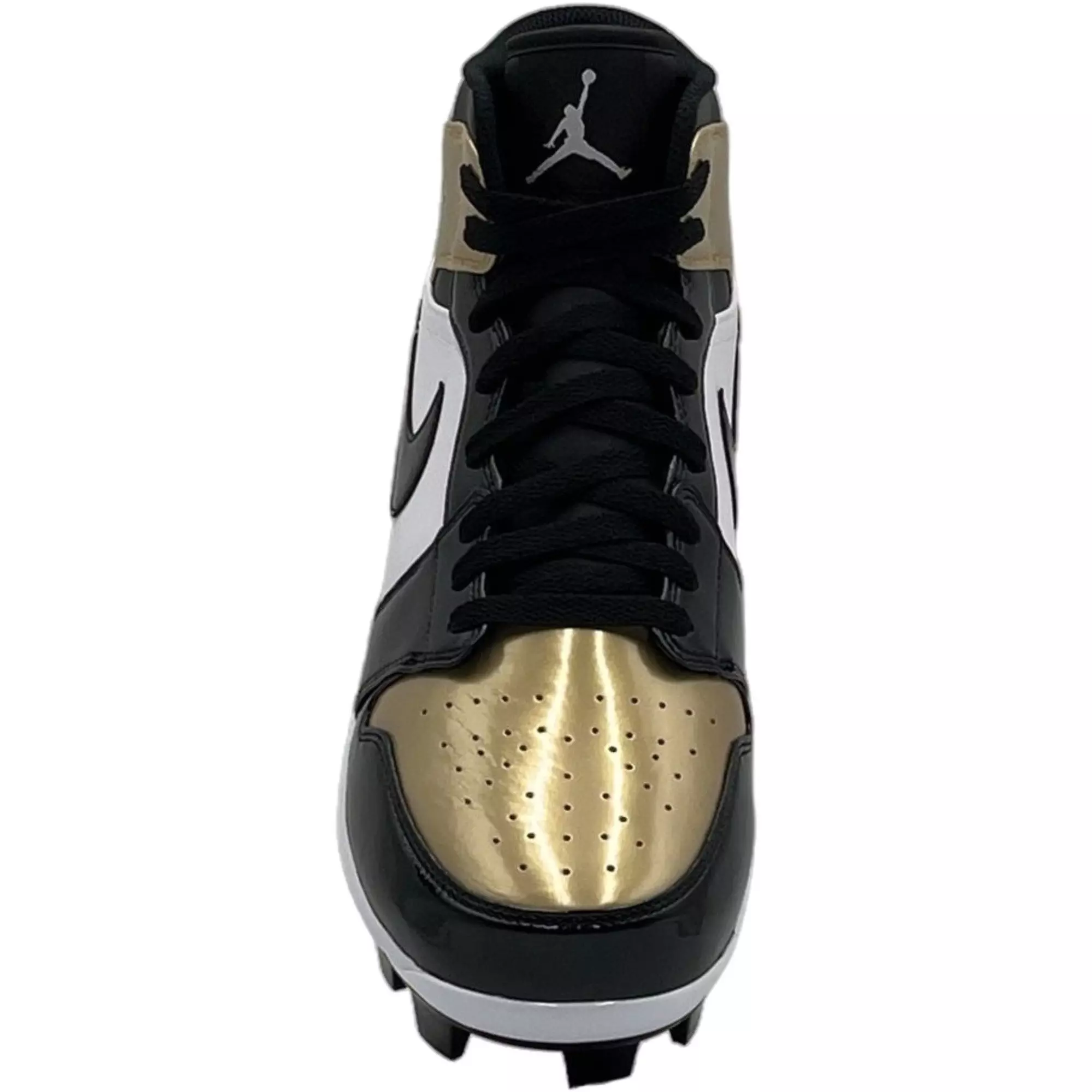 Jordan 1 Retro MCS "Metallic Gold/Black/White" Men's Baseball Cleat - BLACK/GOLD