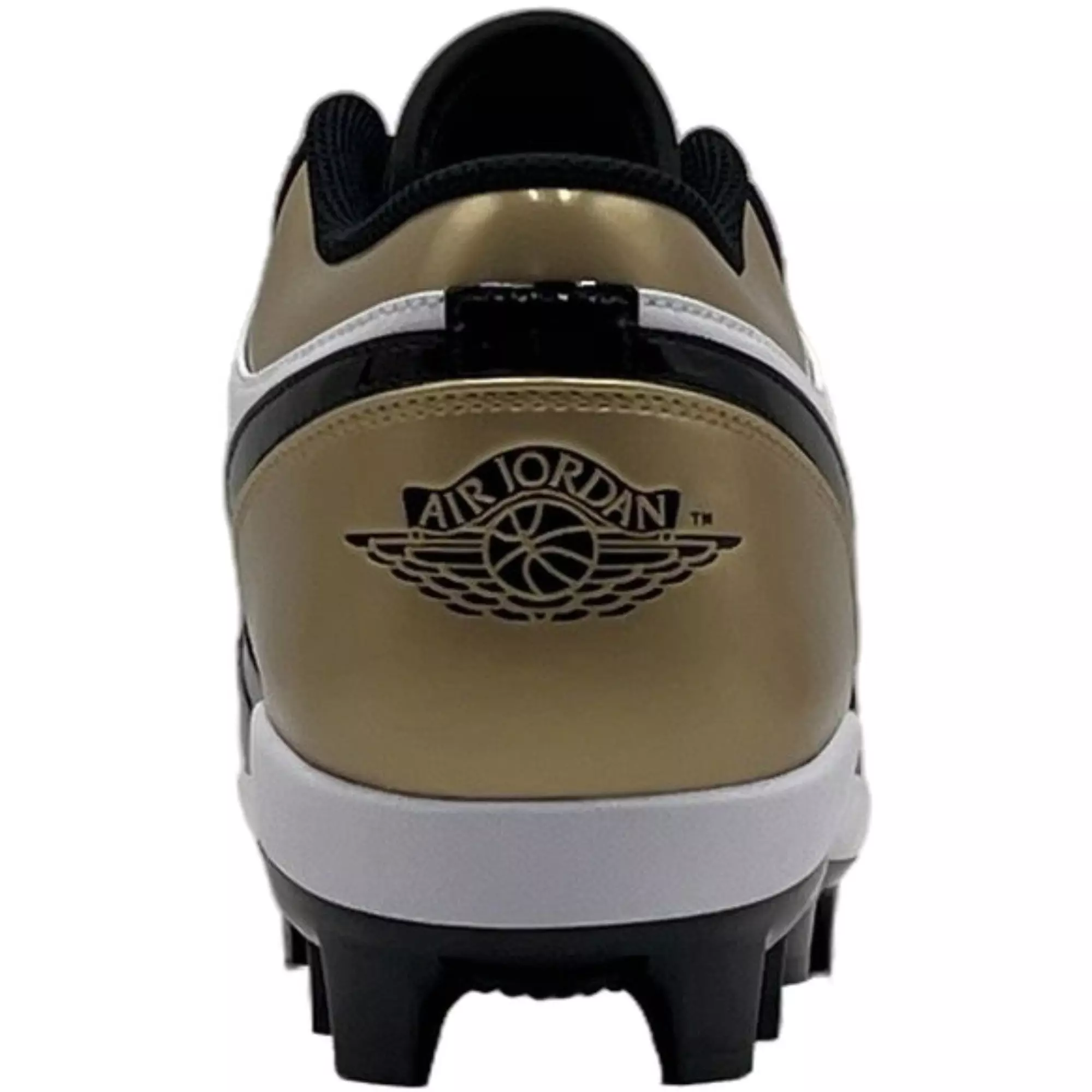 Jordan 1 Retro MCS Low "Metallic Gold/Black/White" Men's Baseball Cleat - BLACK/GOLD