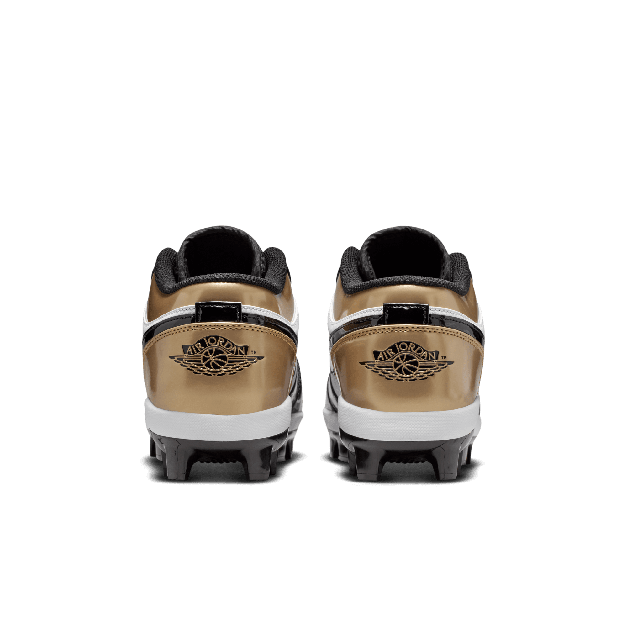 Jordan 1 Retro MCS Low "Metallic Gold/Black/White" Men's Baseball Cleat - BLACK/GOLD Thumbnail View 7