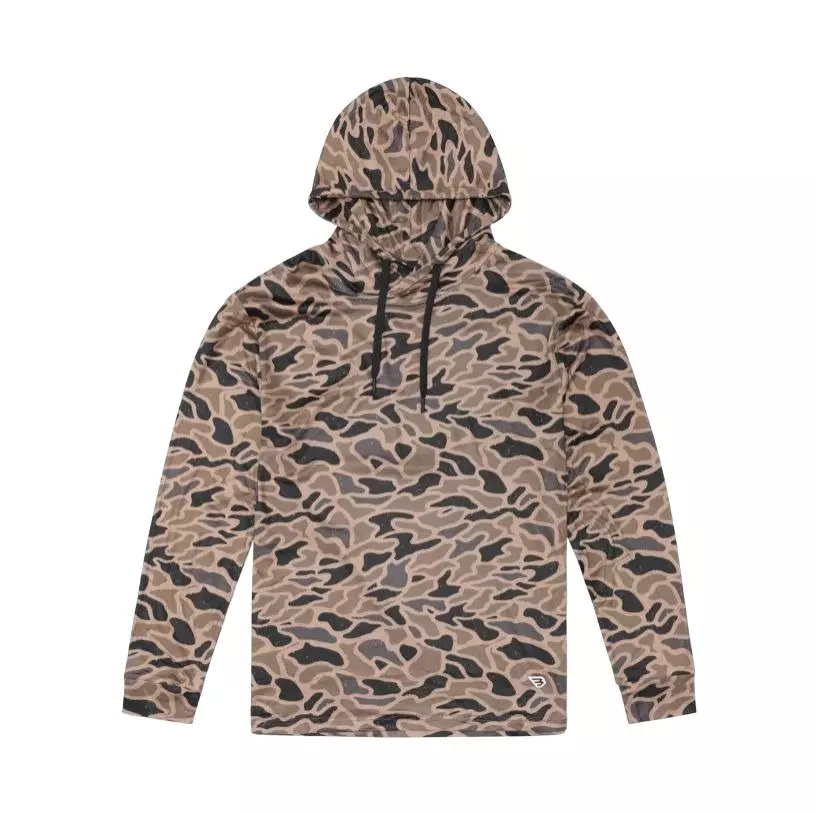 Burlebo Men's Performance Hoodie - Gauge Camo - BROWN/BLACK