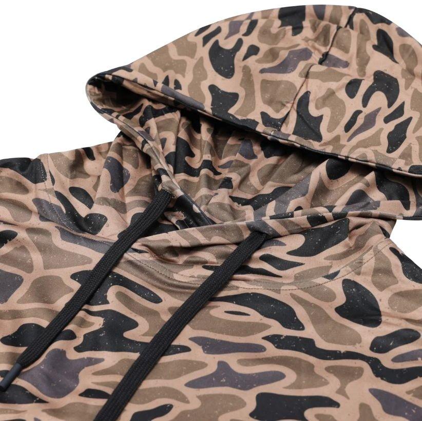 Burlebo Men's Performance Hoodie - Gauge Camo - BROWN/BLACK Thumbnail View 4