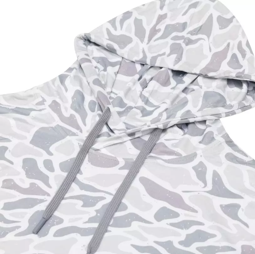 Burlebo Men's Performance Hoodie - White Camo - WHITE