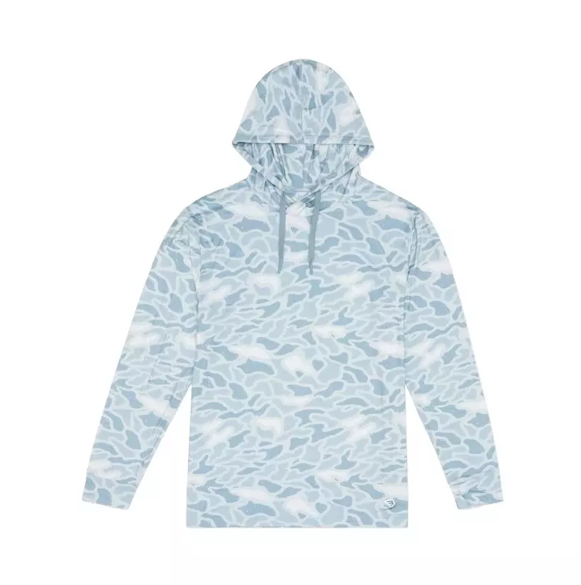 Burlebo Men's Performance Hoodie - Seaside Camo - CAMOUFLAGE