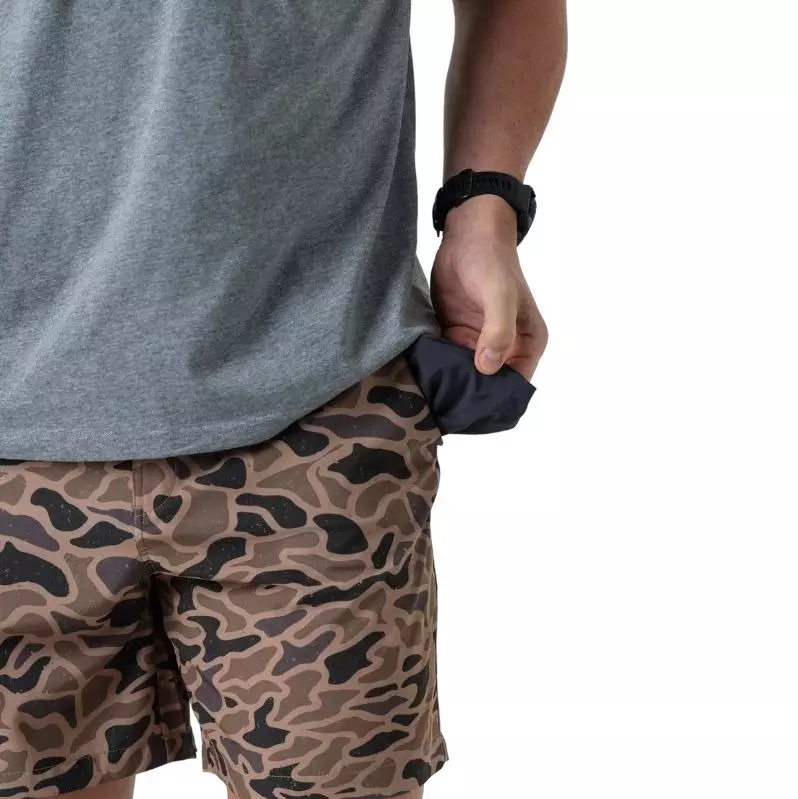 Burlebo Men's Everyday Shorts - Gauge Camo - BROWN/BLACK