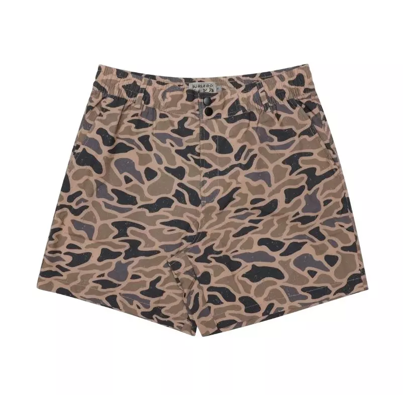 Burlebo Men's Everyday Shorts - Gauge Camo - BROWN/BLACK