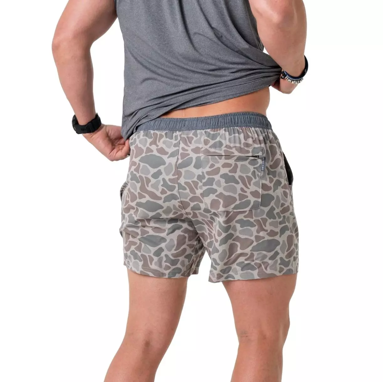 Burlebo Men's Athletic Shorts - Classic Deer Camo - CAMOUFLAGE