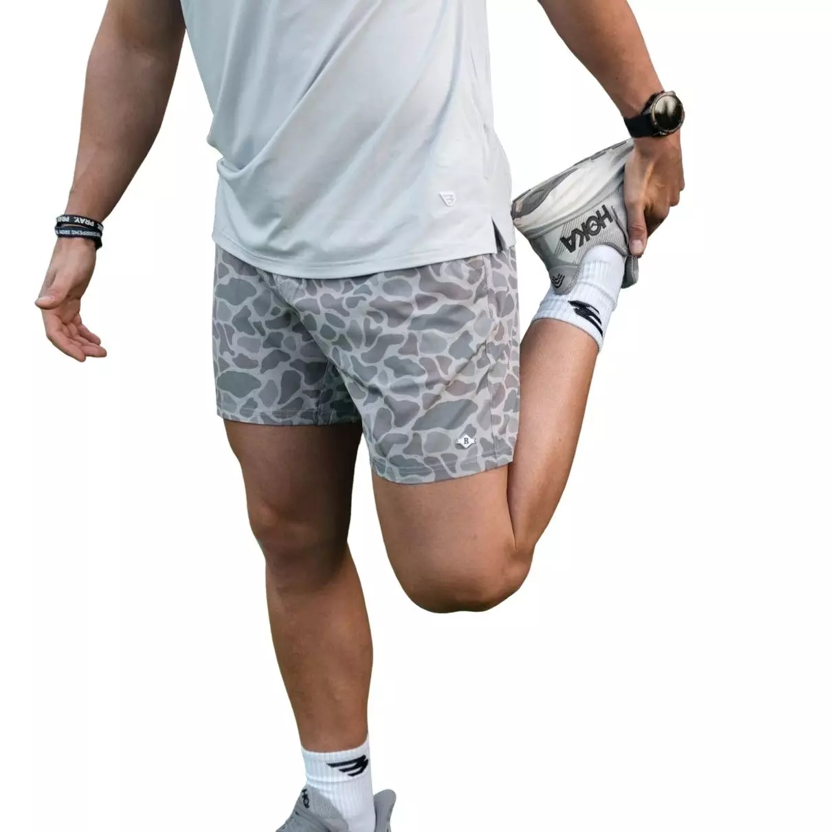 Burlebo Men's Athletic Shorts - Classic Deer Camo - CAMOUFLAGE